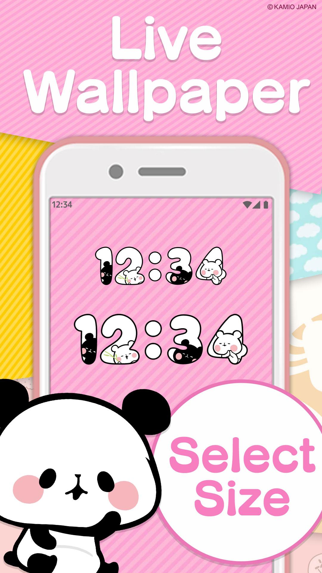 اسکرین شات 8 برنامه Digital Clock Mochimochi Panda