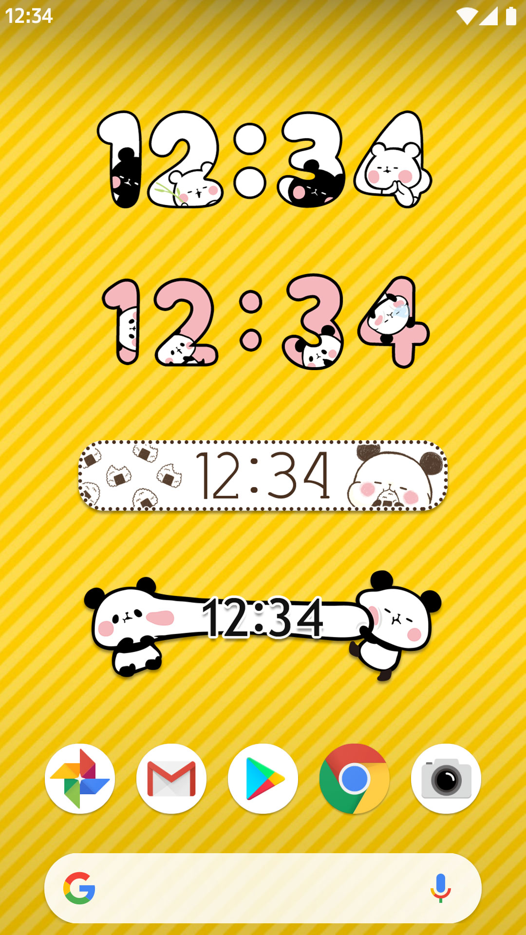 اسکرین شات 5 برنامه Panda Clock: Digital Widget