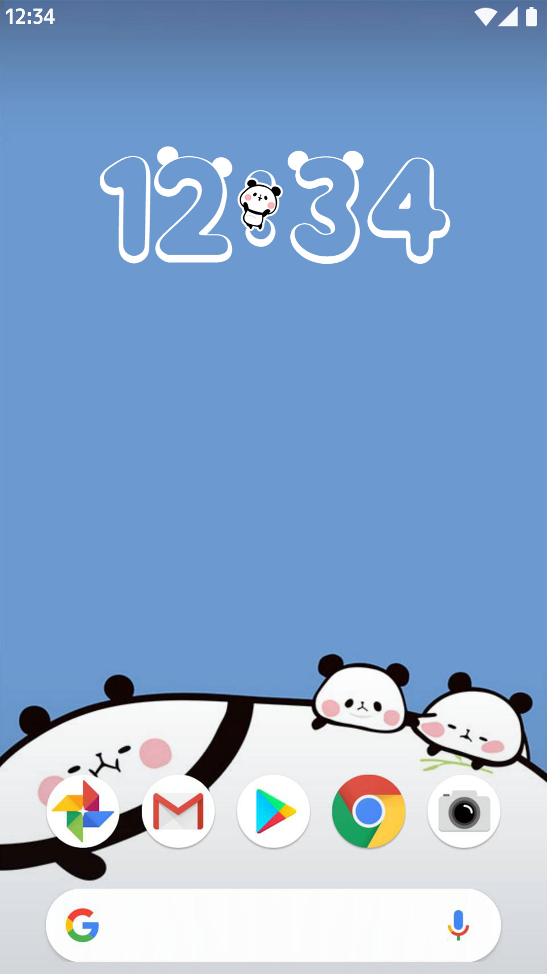 اسکرین شات 3 برنامه Panda Clock: Digital Widget
