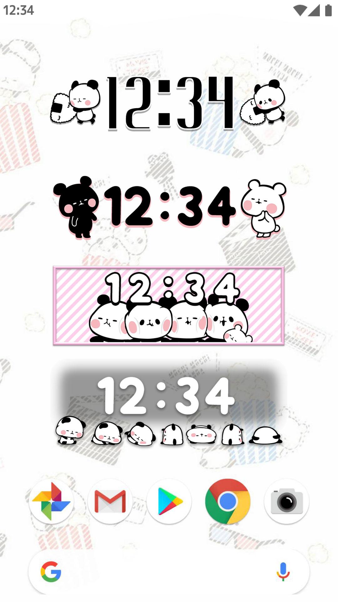 اسکرین شات 7 برنامه Digital Clock Mochimochi Panda
