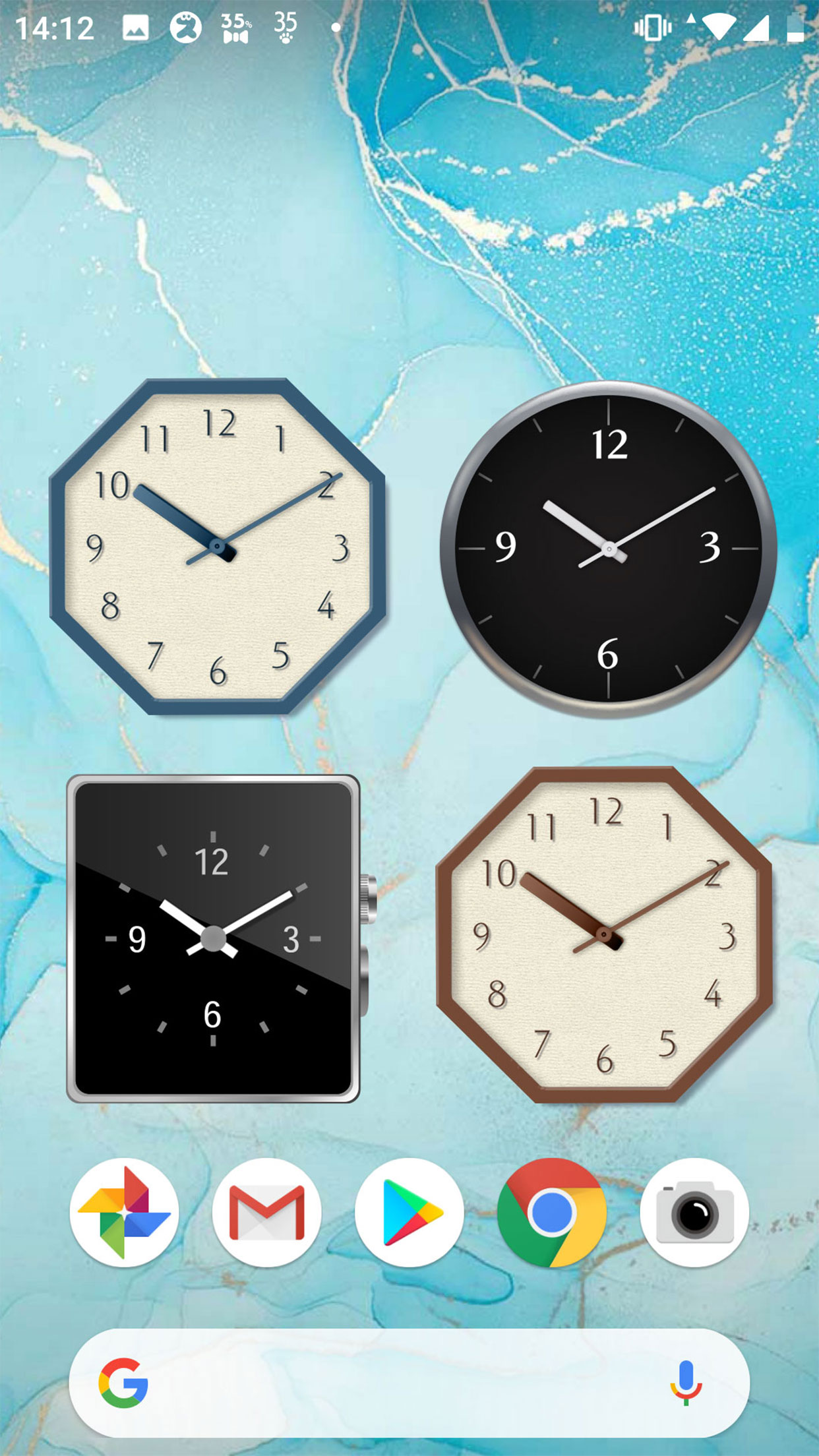 اسکرین شات 6 برنامه Analog clocks widget – simple