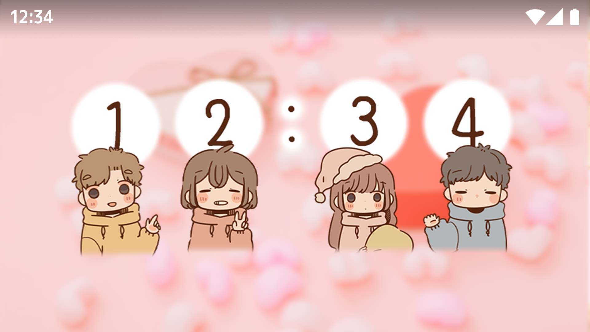 اسکرین شات 1 برنامه Cute Digital Clock: Sunao