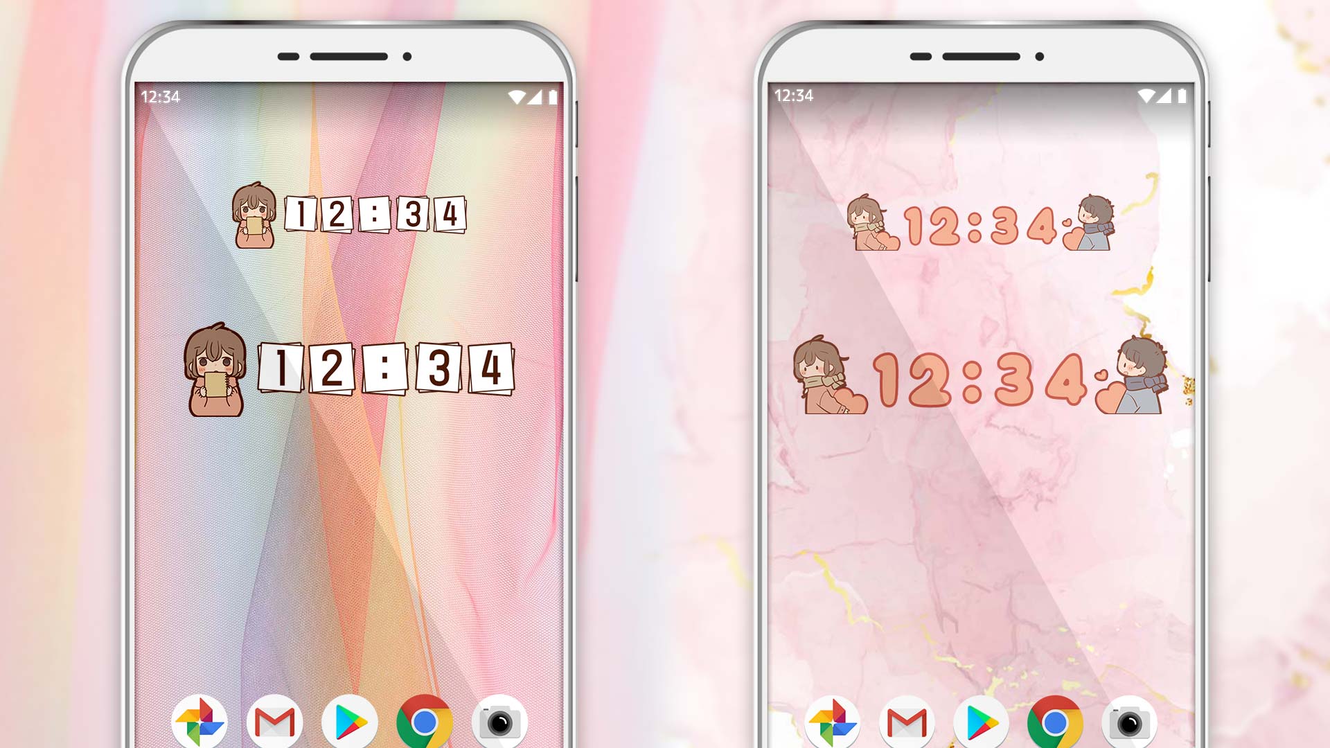 اسکرین شات 8 برنامه Cute Digital Clock: Sunao