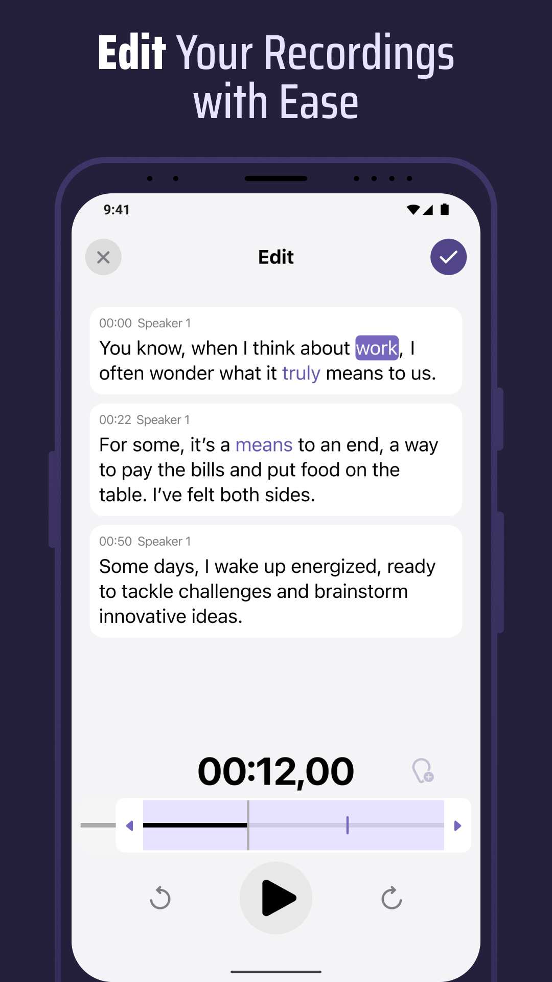 اسکرین شات 5 برنامه Voice & Transcribe - QuickVox