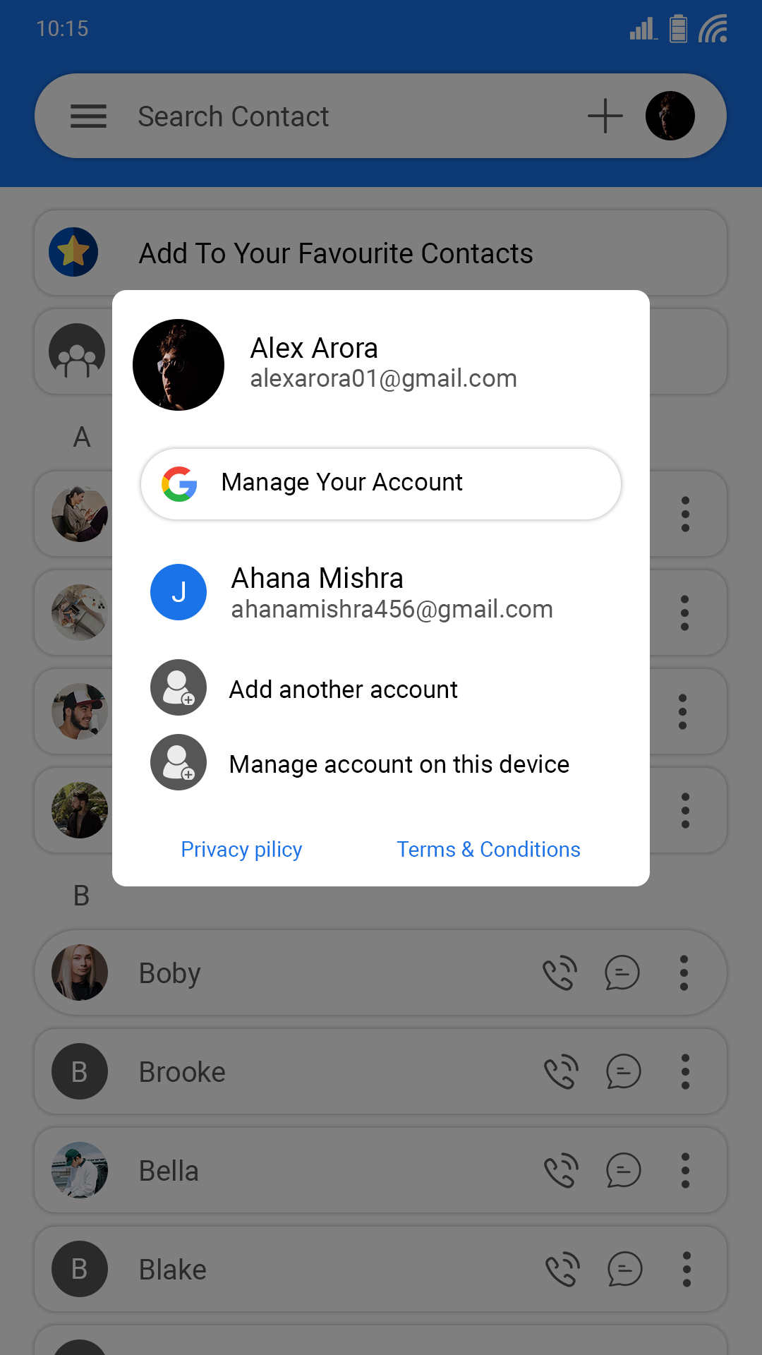 اسکرین شات 3 برنامه Contacts