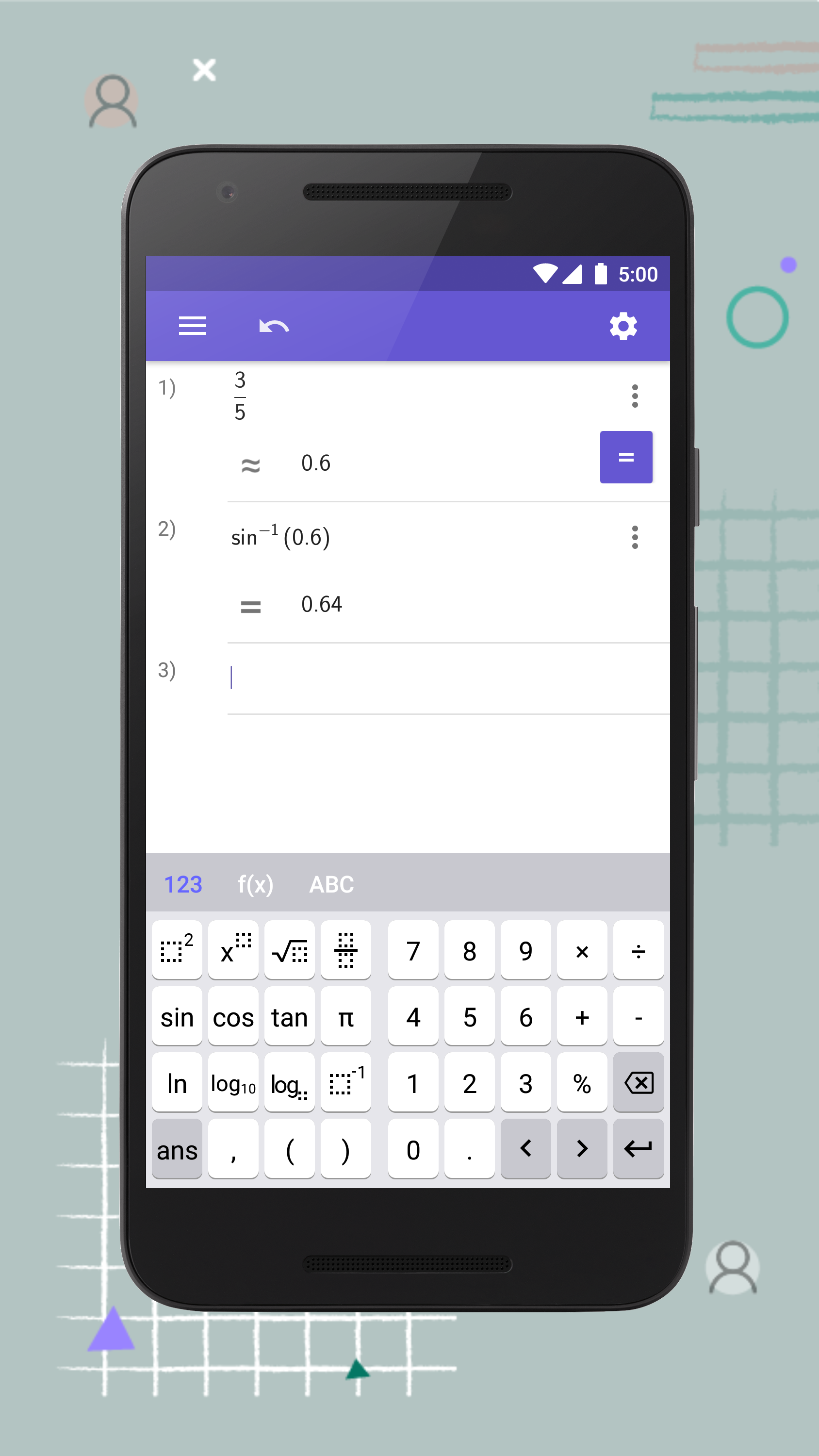 اسکرین شات 3 برنامه GeoGebra Scientific Calculator