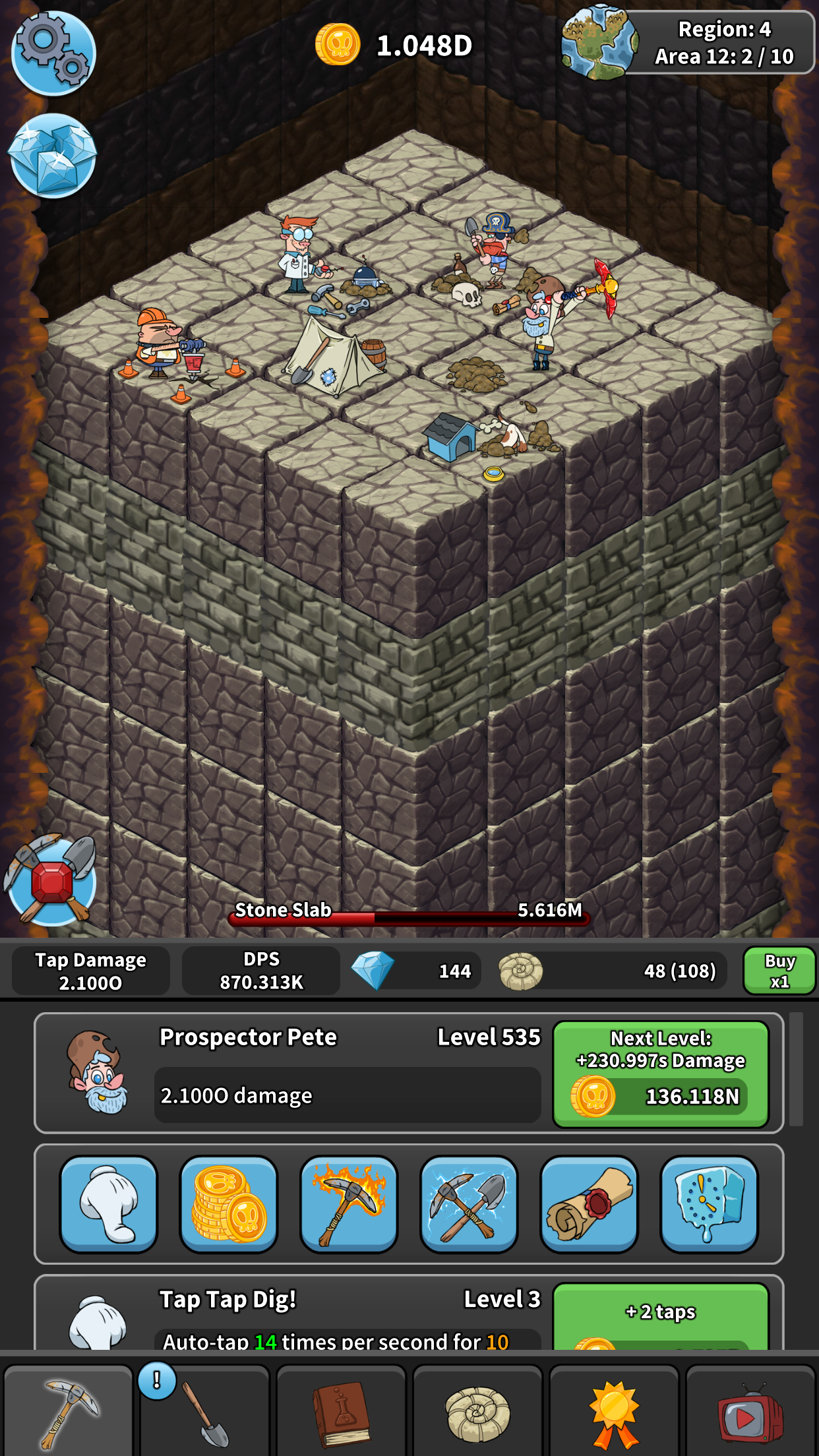 اسکرین شات 5 بازی Tap Tap Dig: Idle Clicker Game