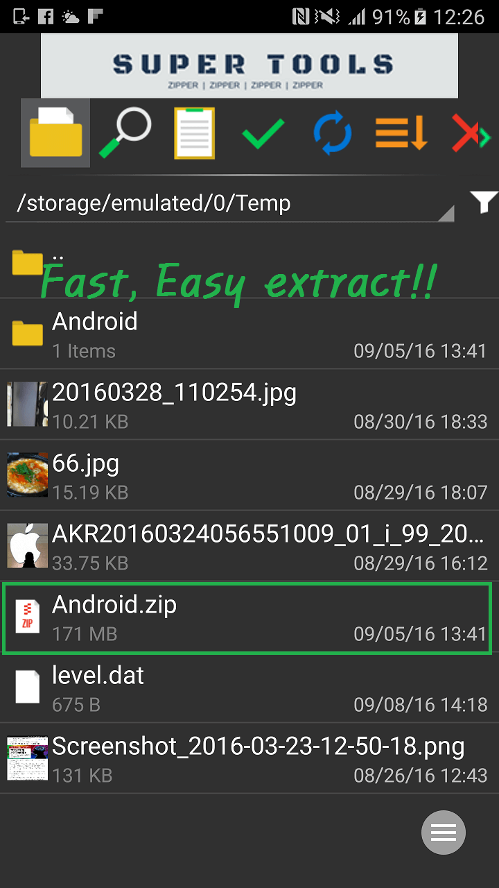 اسکرین شات 6 برنامه 7Zipper - File Explorer (zip,
