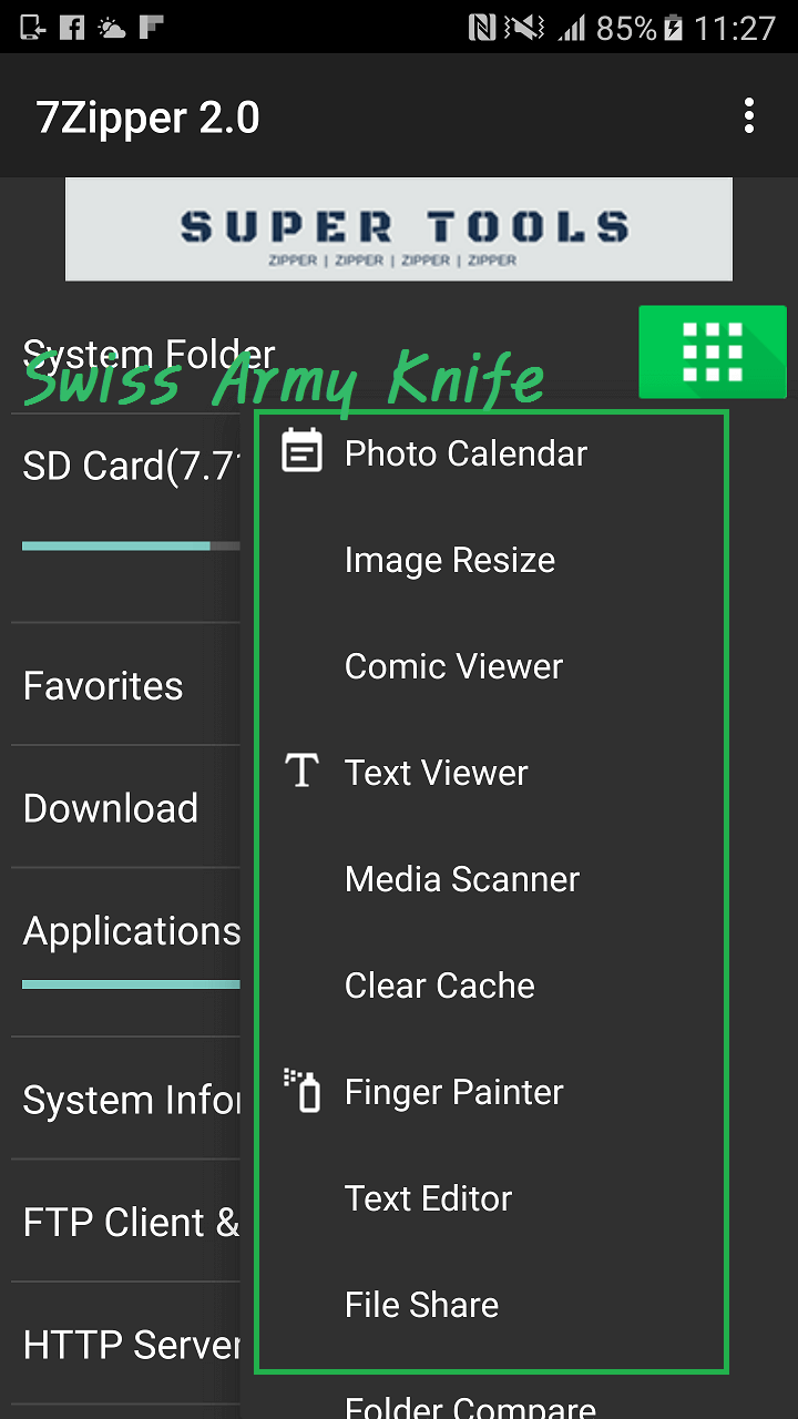 اسکرین شات 3 برنامه 7Zipper 2.0 – Local and Cloud