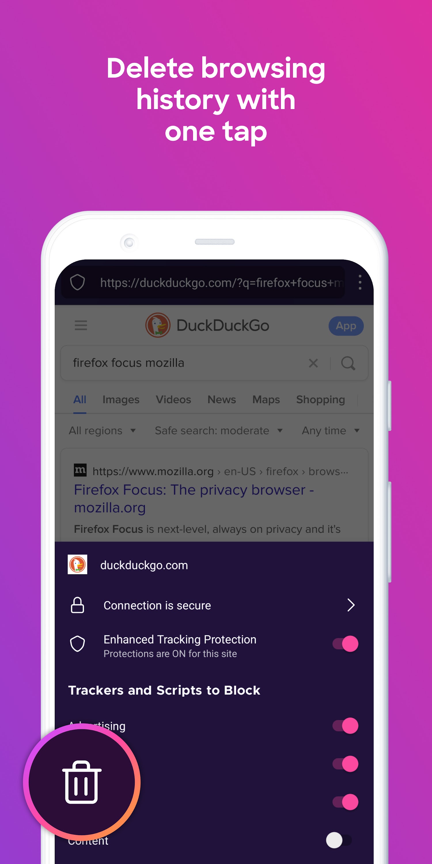 اسکرین شات 2 برنامه Firefox Focus: No Fuss Browser