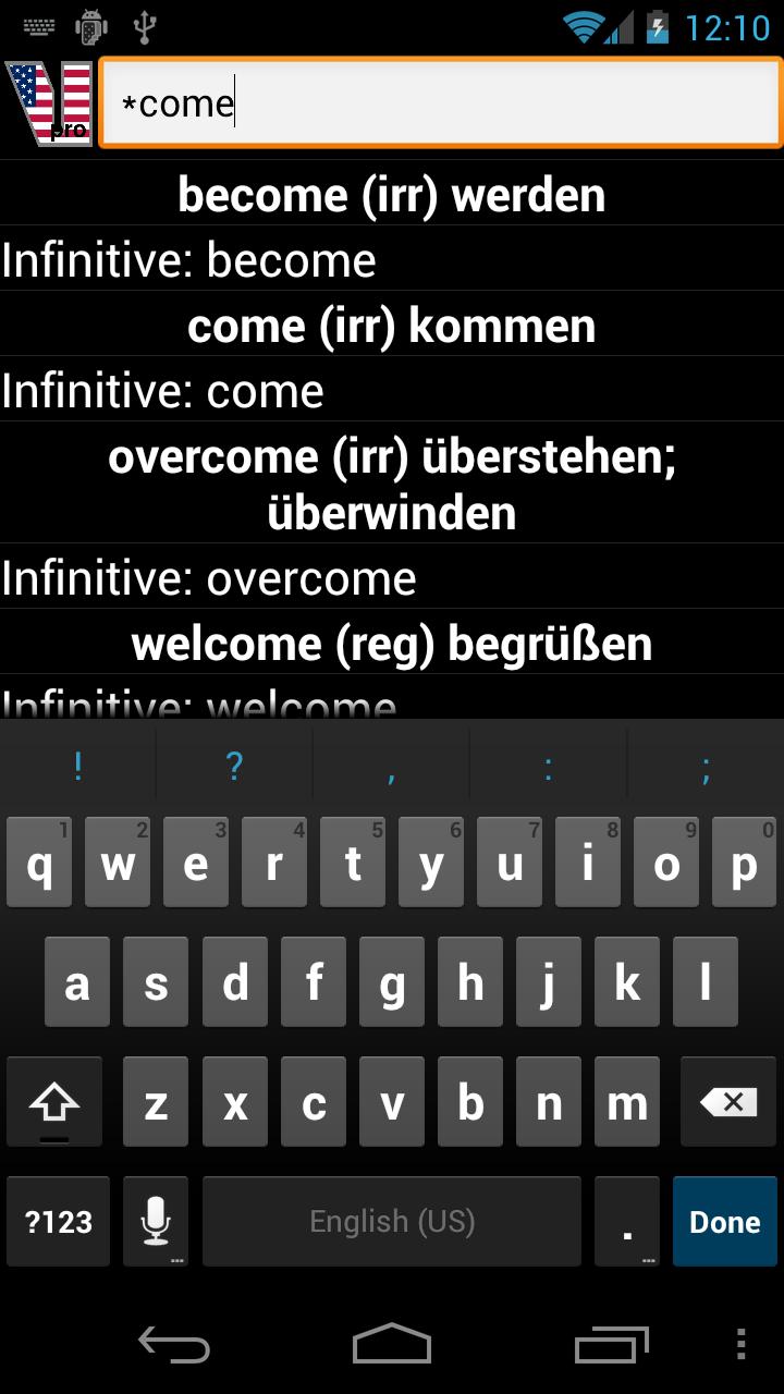 اسکرین شات 4 برنامه English Verbs