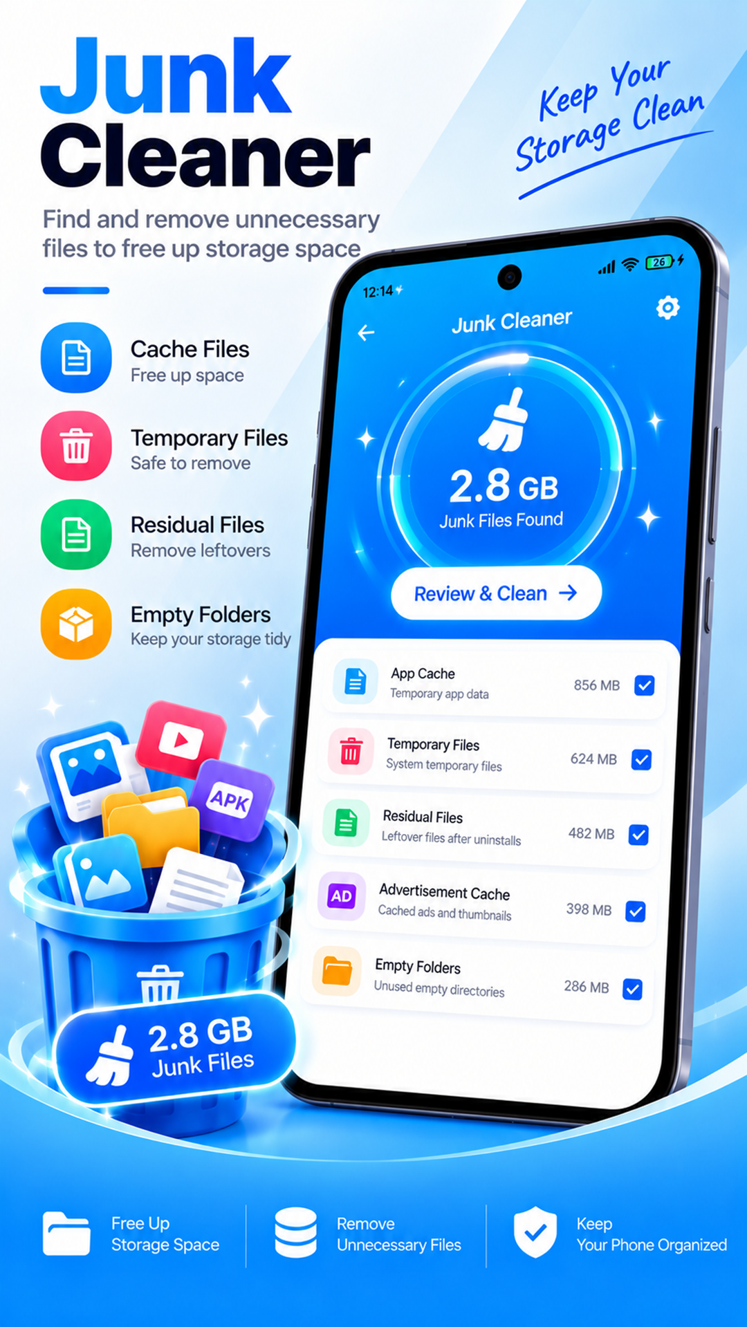 اسکرین شات 3 برنامه Phone Space Cleaner