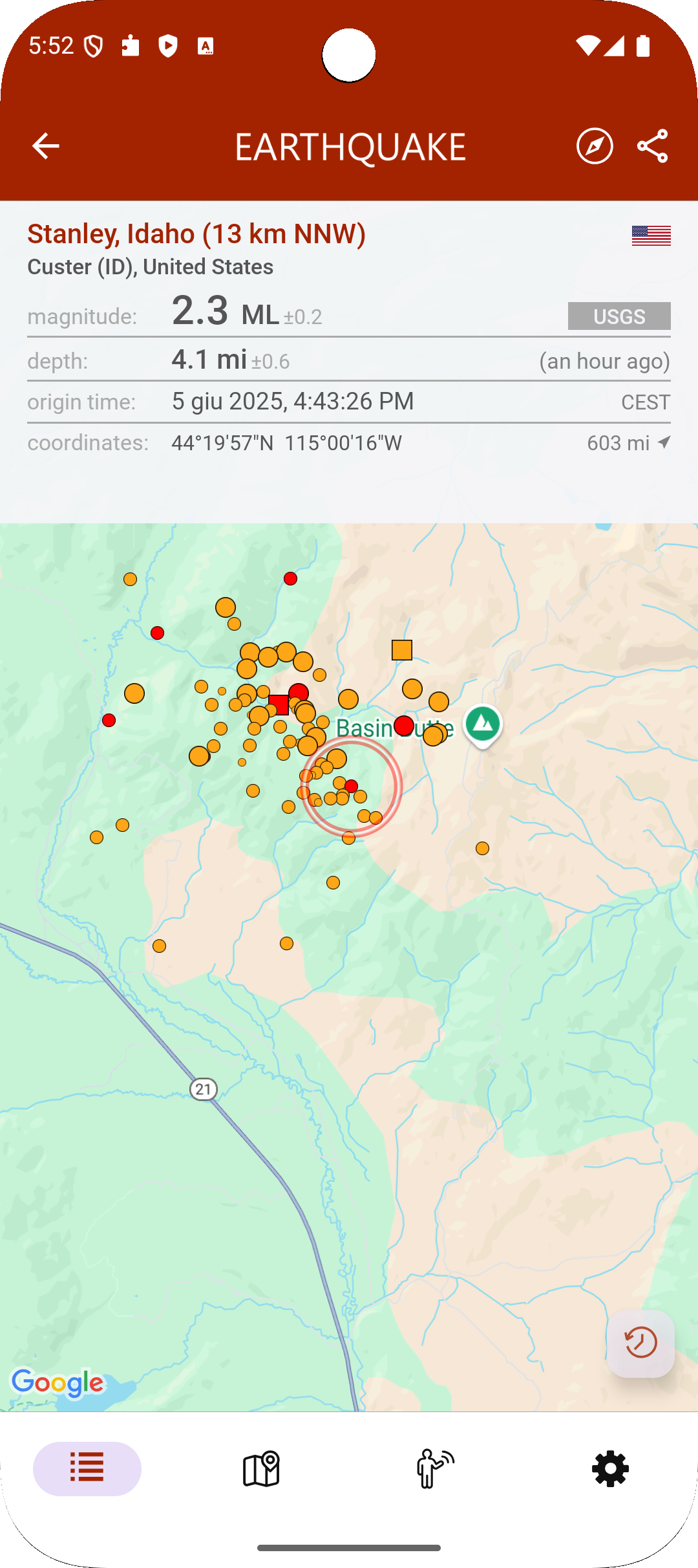 اسکرین شات 3 برنامه Earthquake