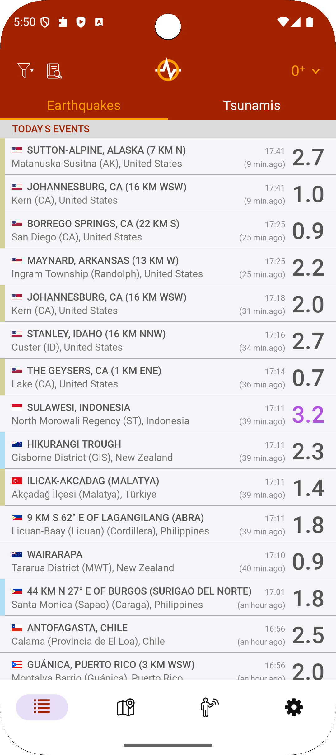 اسکرین شات 2 برنامه Earthquake