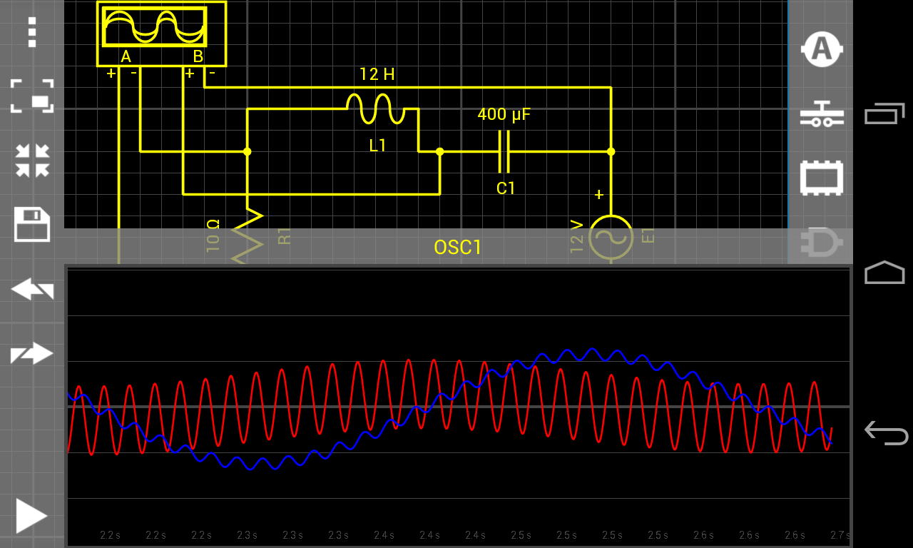 اسکرین شات 7 برنامه Droid Tesla Circuit Simulator