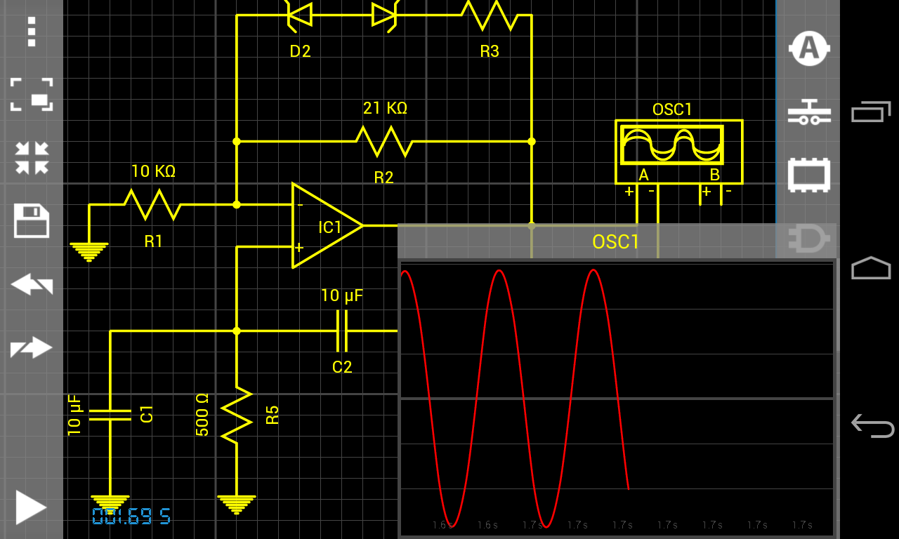 اسکرین شات 5 برنامه Droid Tesla Circuit Simulator