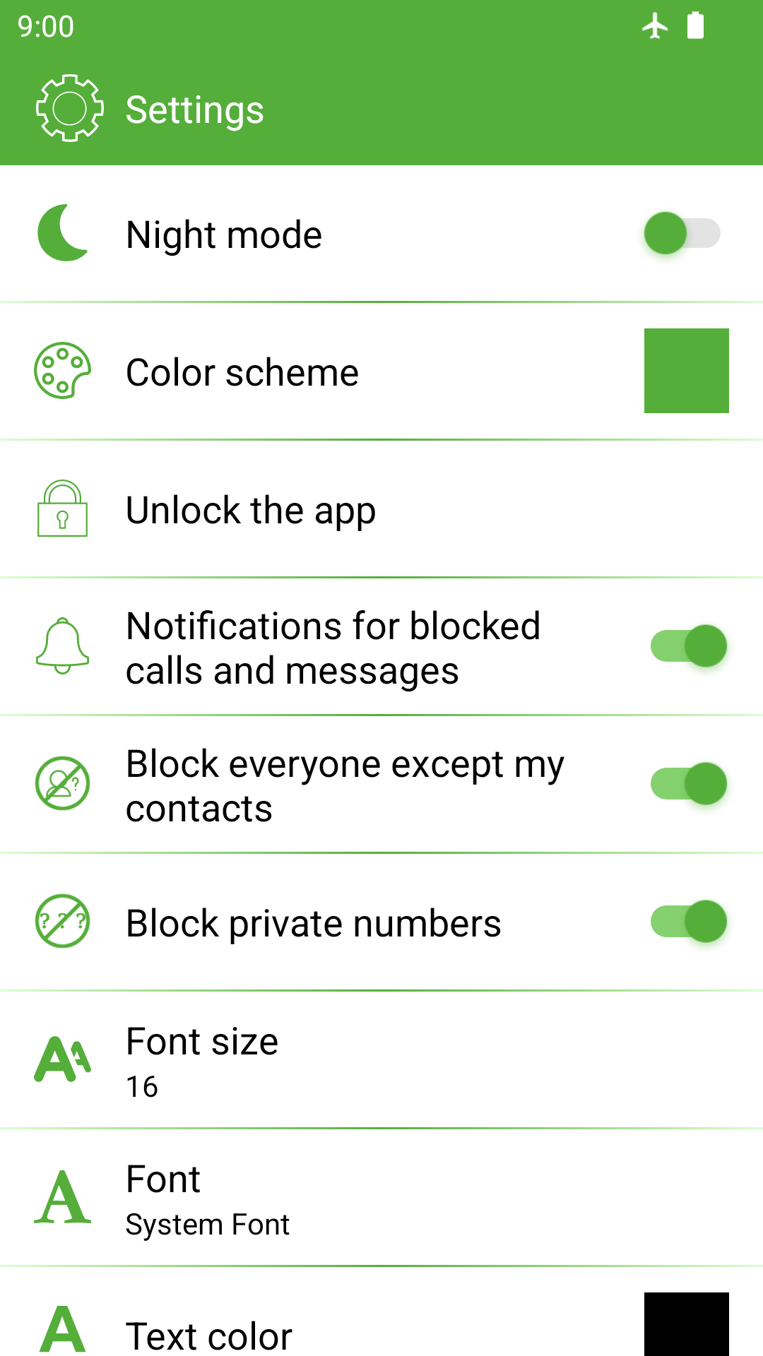 اسکرین شات 2 برنامه Call Blocker and SMS Blocker