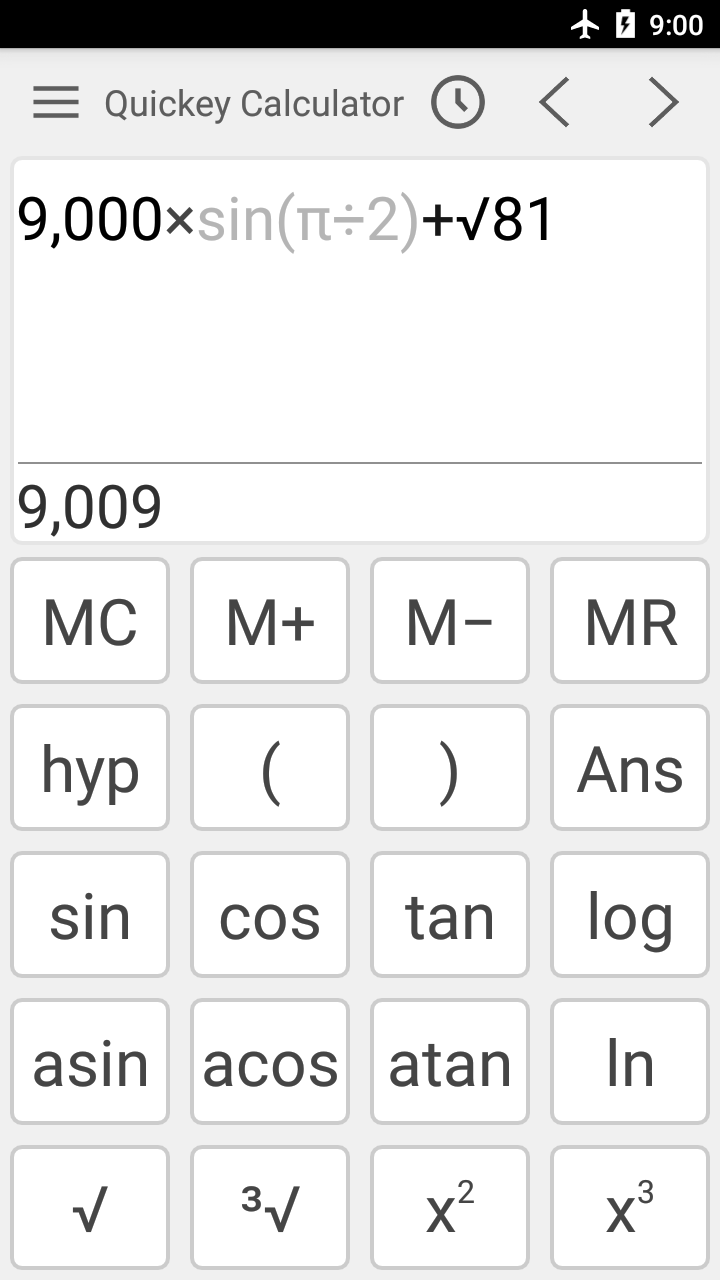 اسکرین شات 5 برنامه Quickey Calculator