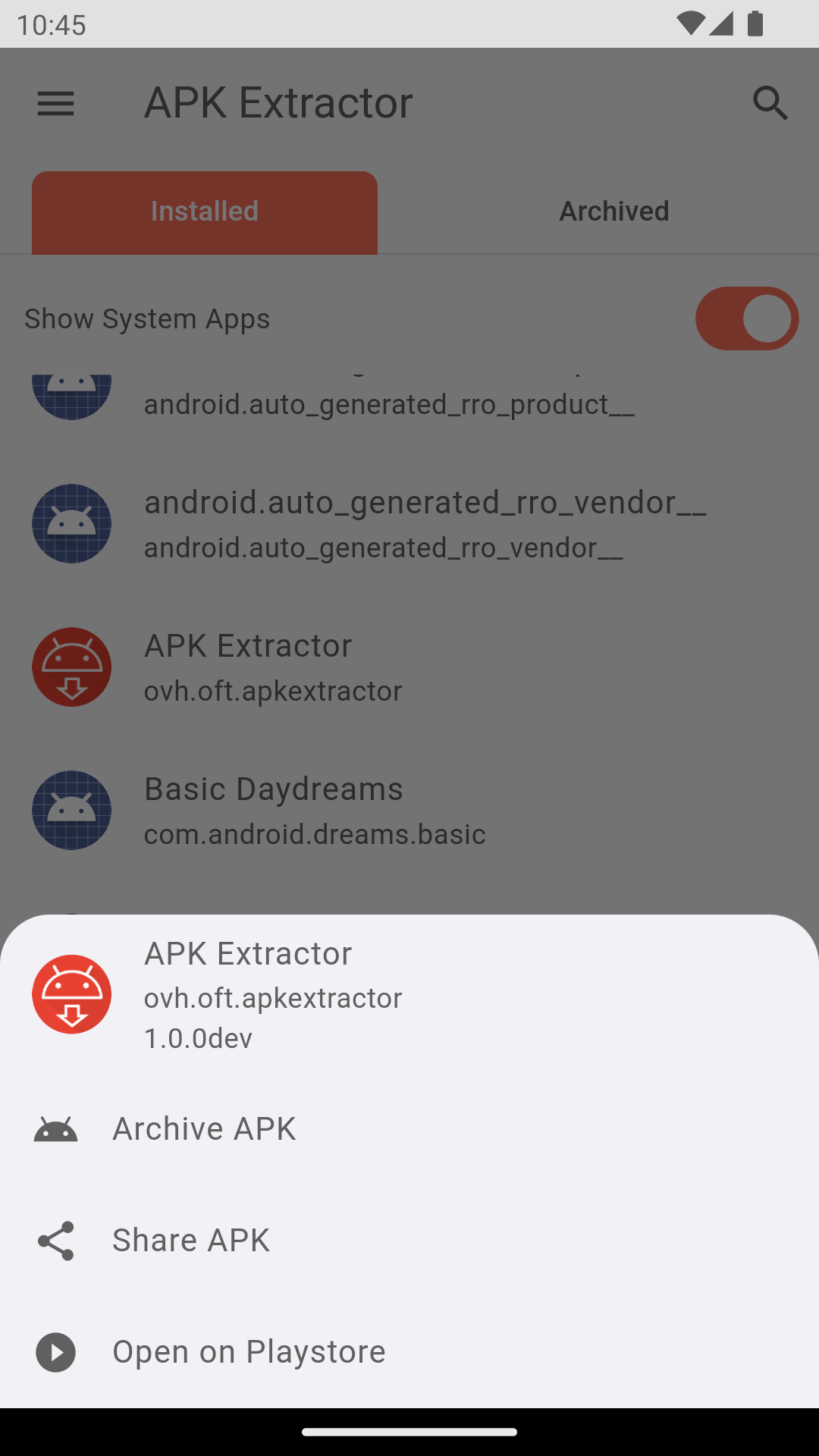 اسکرین شات 2 برنامه APK Extractor - Apps to APK