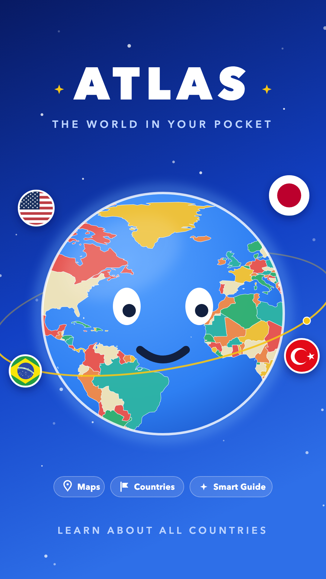 اسکرین شات 1 برنامه World Map & Countries