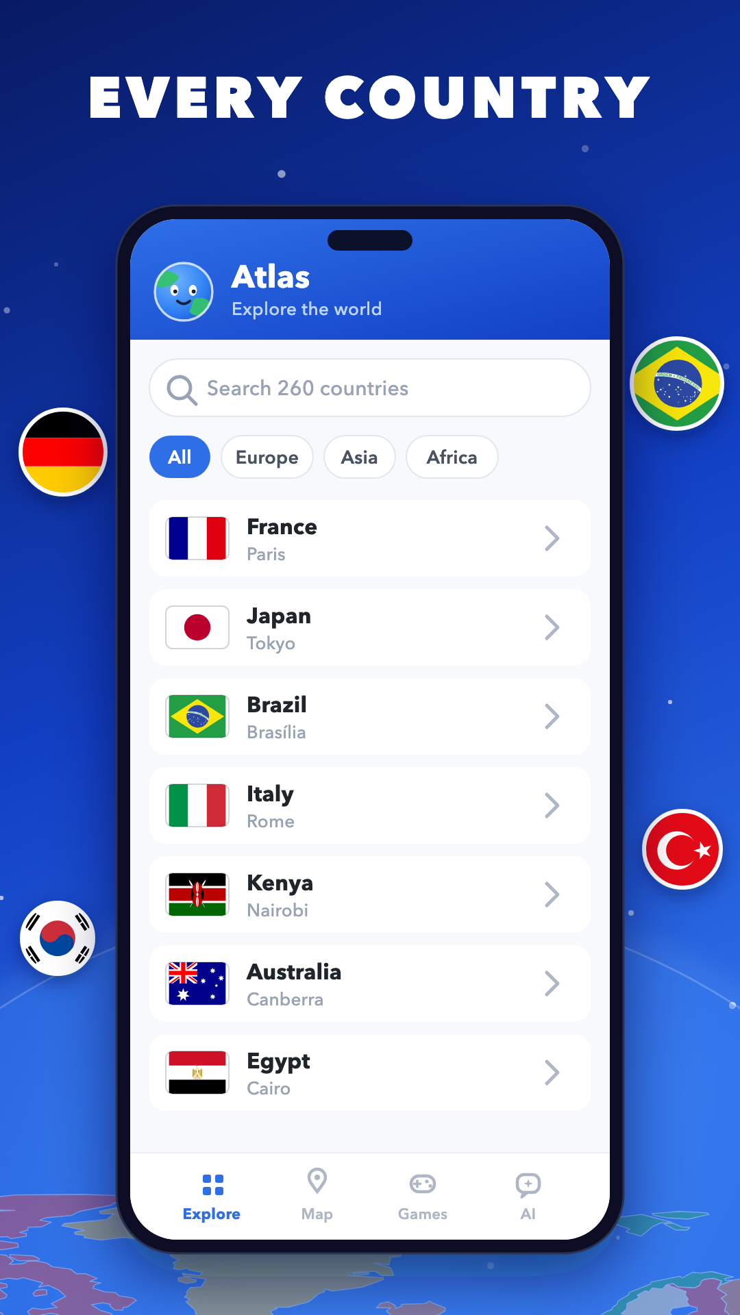 اسکرین شات 3 برنامه World Map & Countries