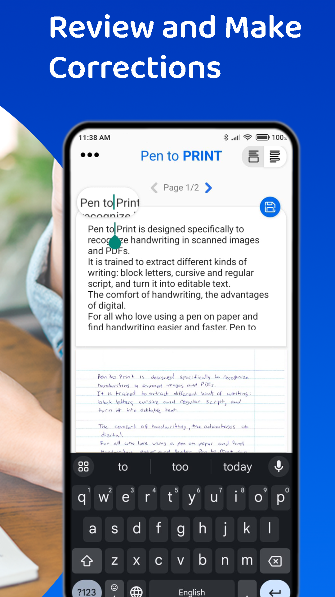 اسکرین شات 6 برنامه PenToPRINT Handwriting to Text