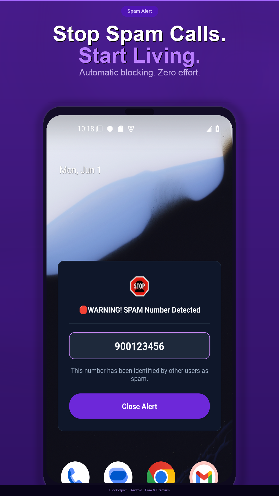 اسکرین شات 2 برنامه Block-Spam: Call Blocker