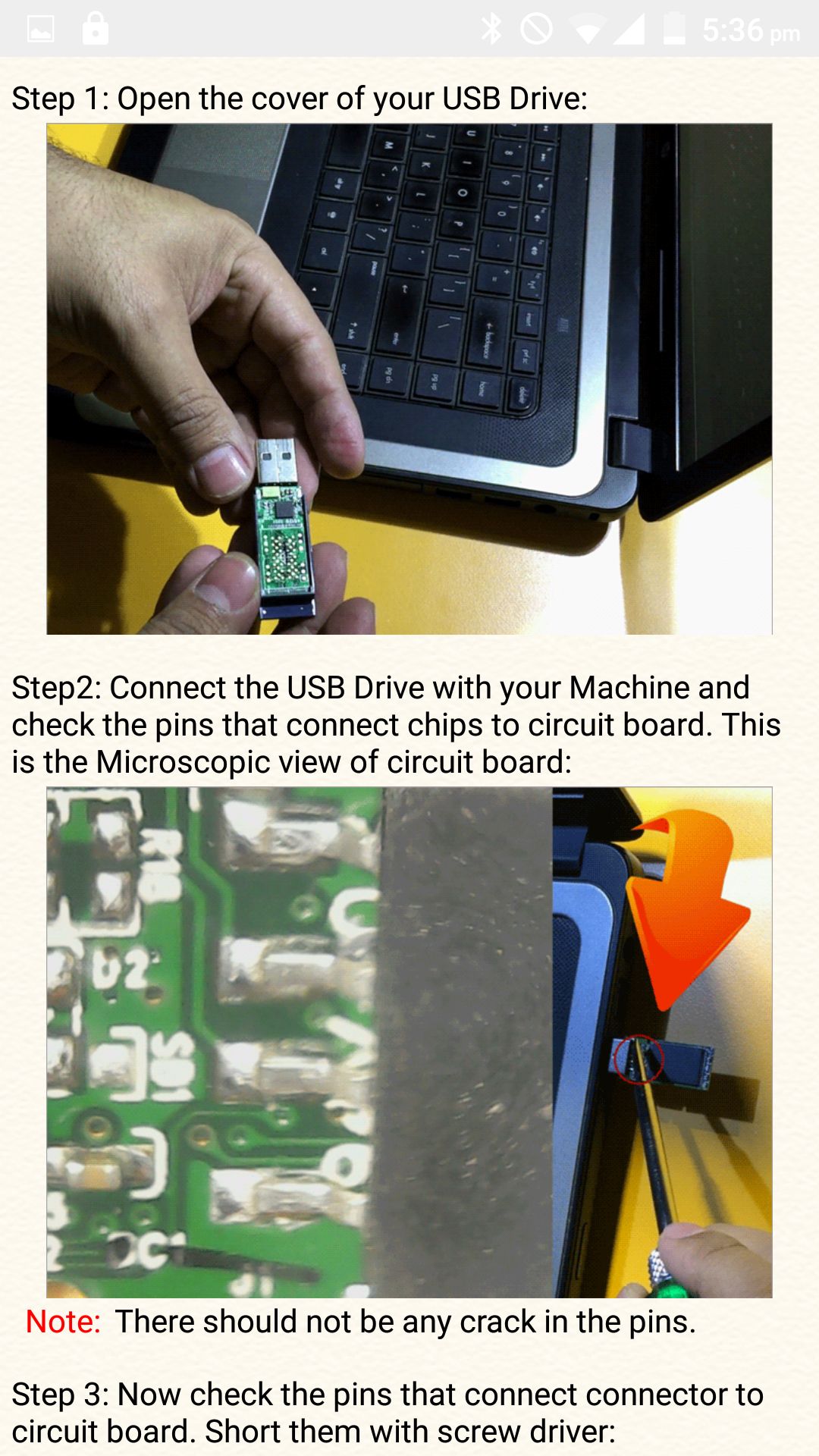 اسکرین شات 3 برنامه USB Drive Data Recovery Help