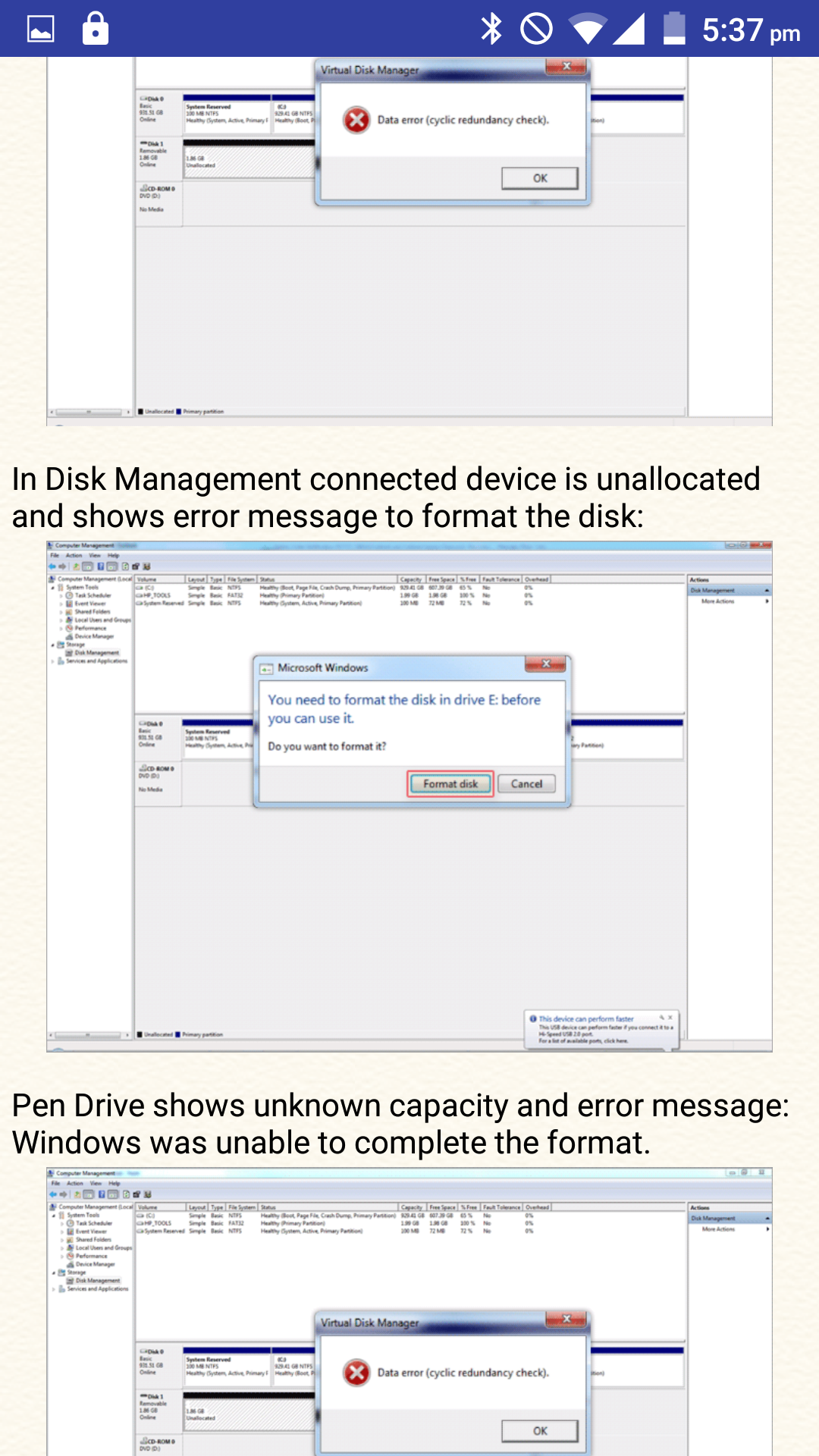 اسکرین شات 6 برنامه USB Drive Data Recovery Help