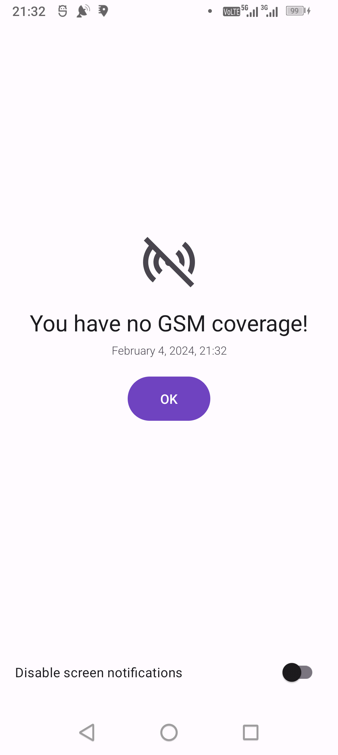اسکرین شات 1 برنامه GSM Signal Monitor & SIM Info