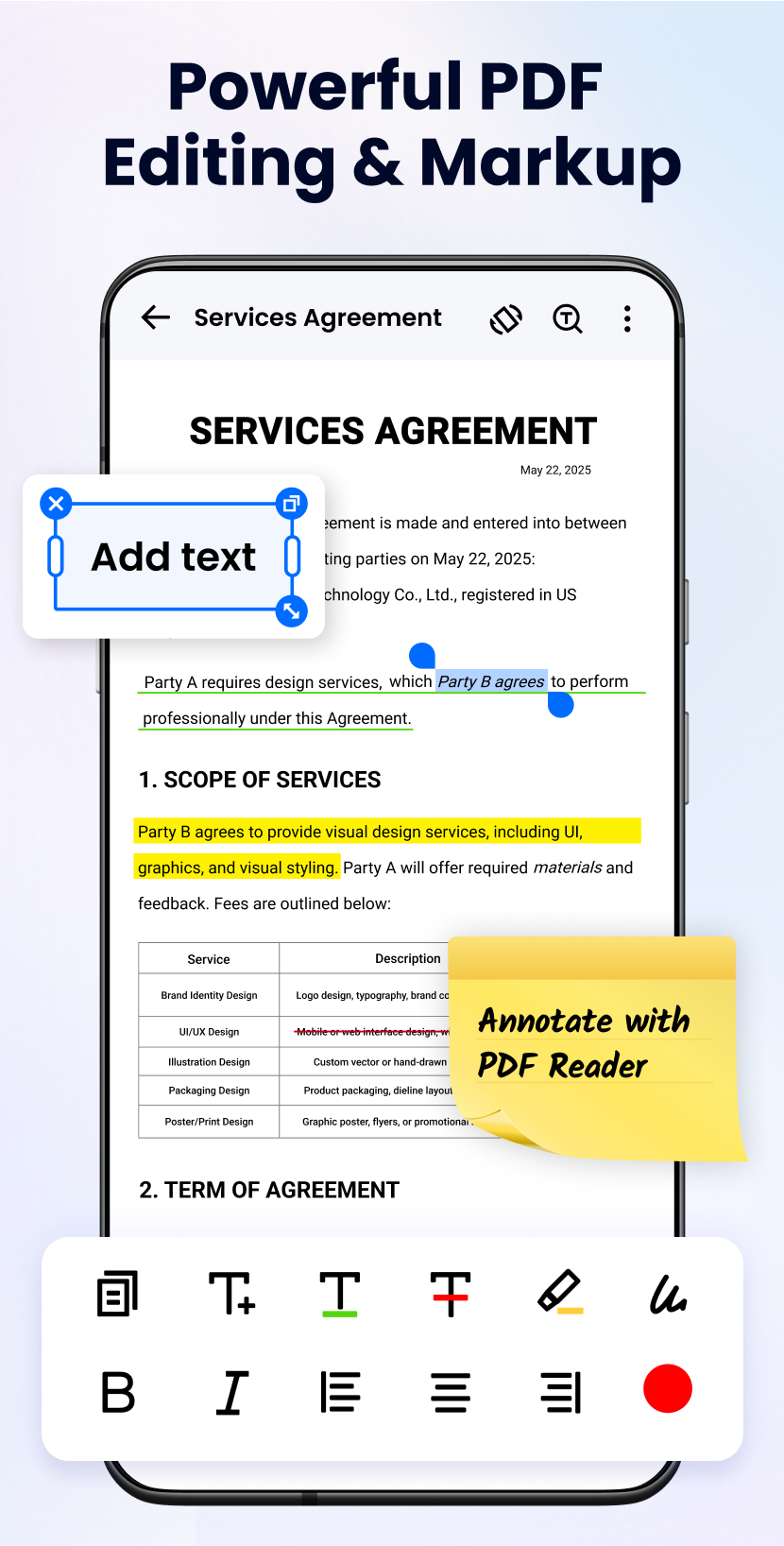 اسکرین شات 3 برنامه PDF Reader - PDF Editor