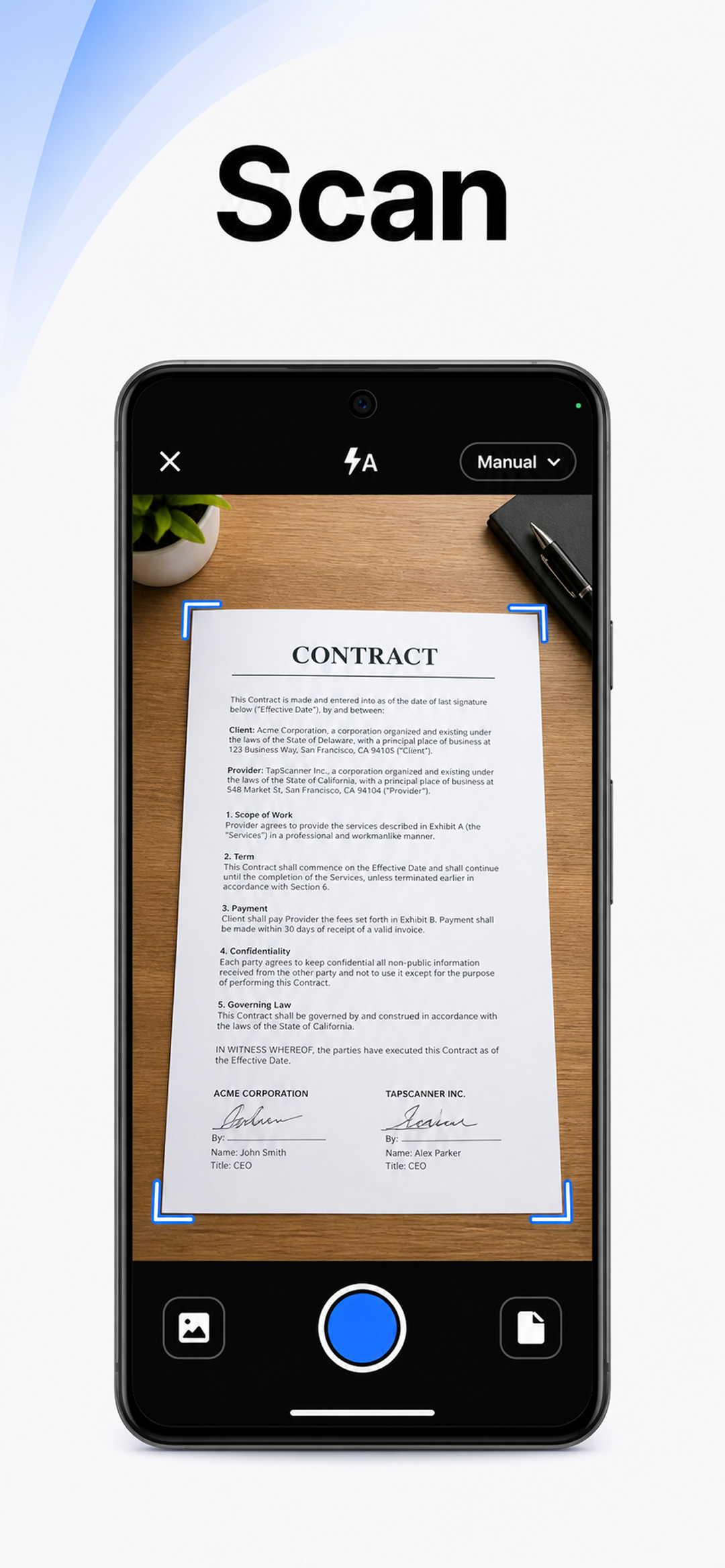 اسکرین شات 1 برنامه PDF Scanner app - TapScanner
