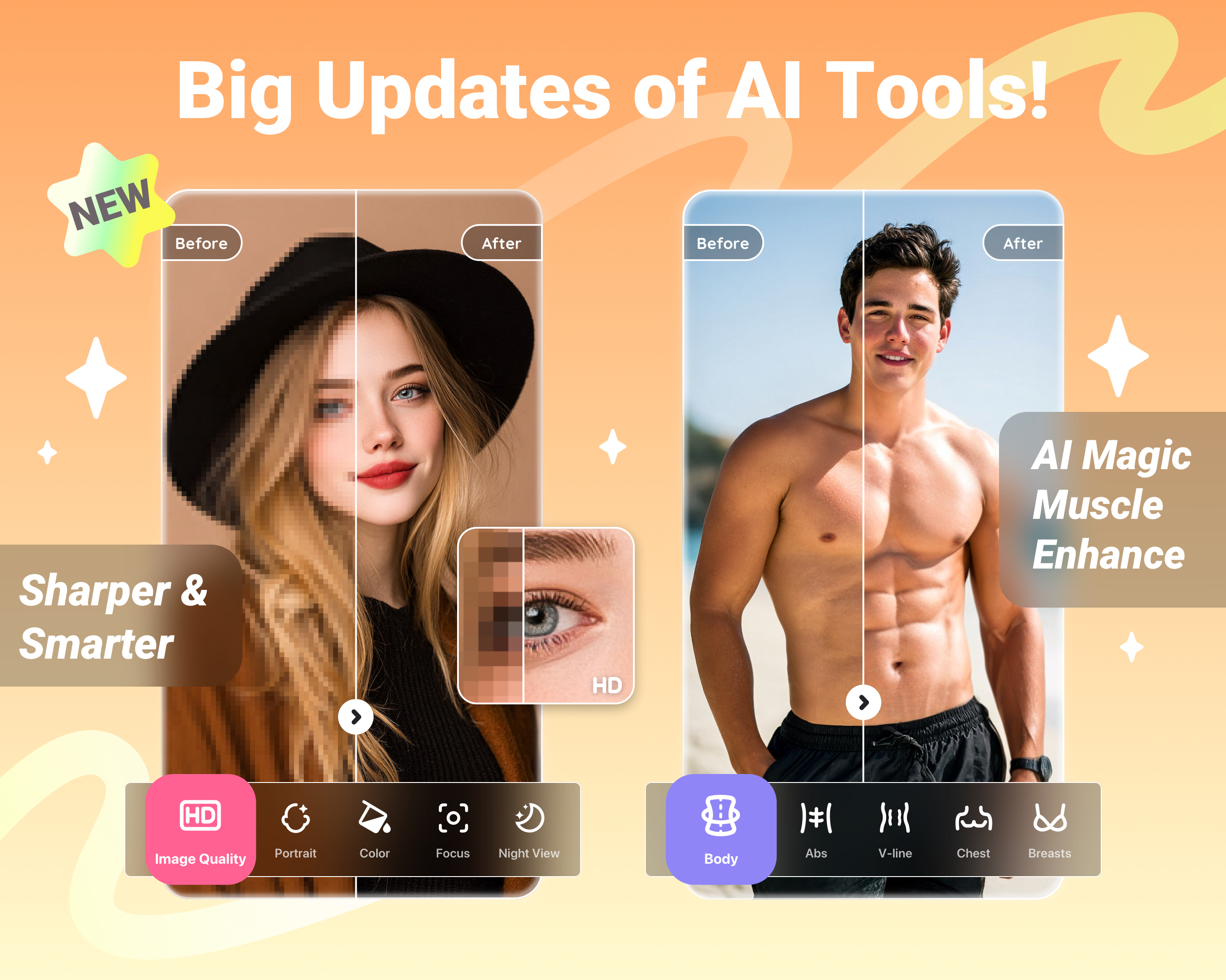 اسکرین شات 1 برنامه Peachy: Face App & Body Editor