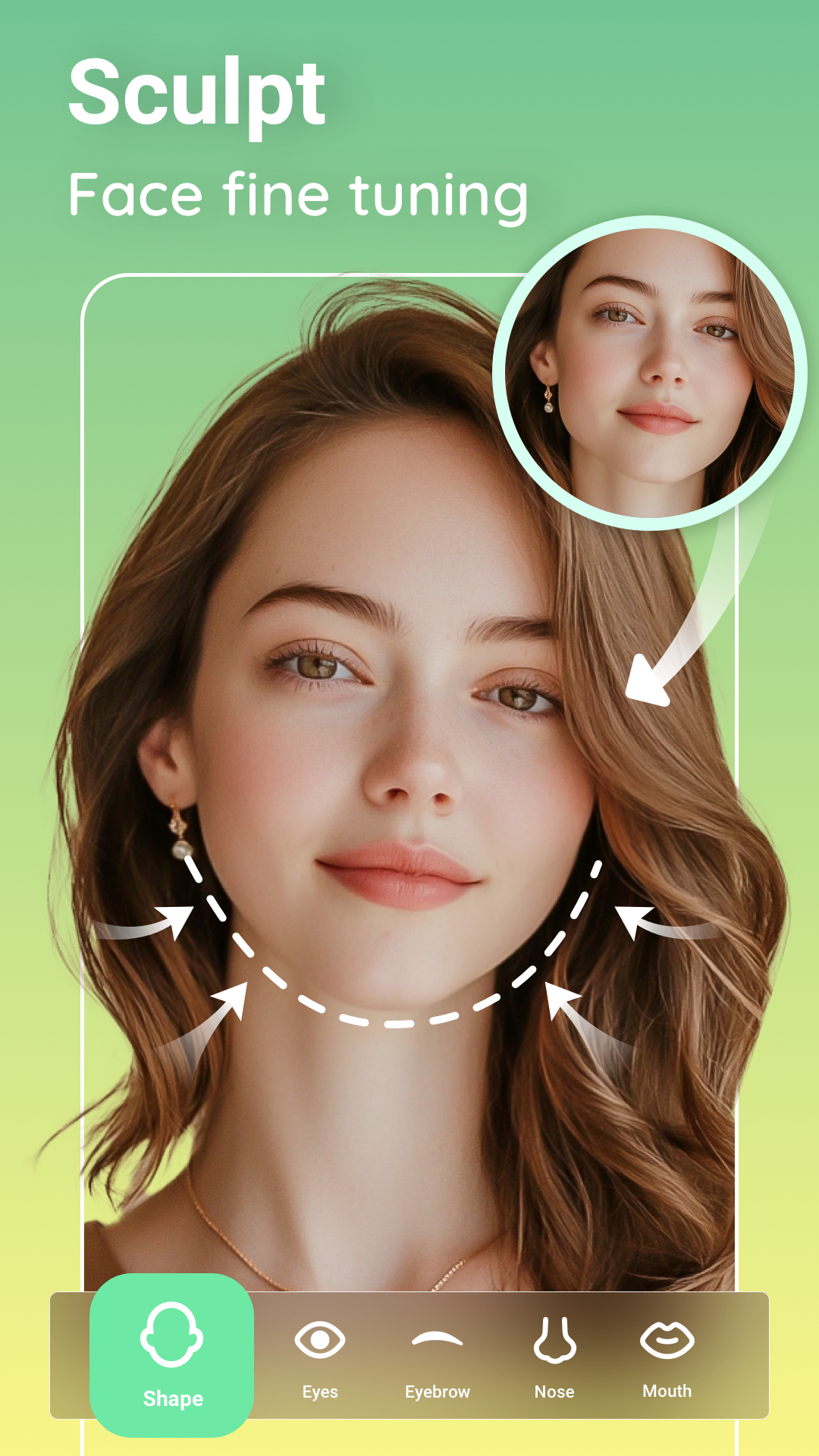 اسکرین شات 1 برنامه Peachy: Face App & Body Editor