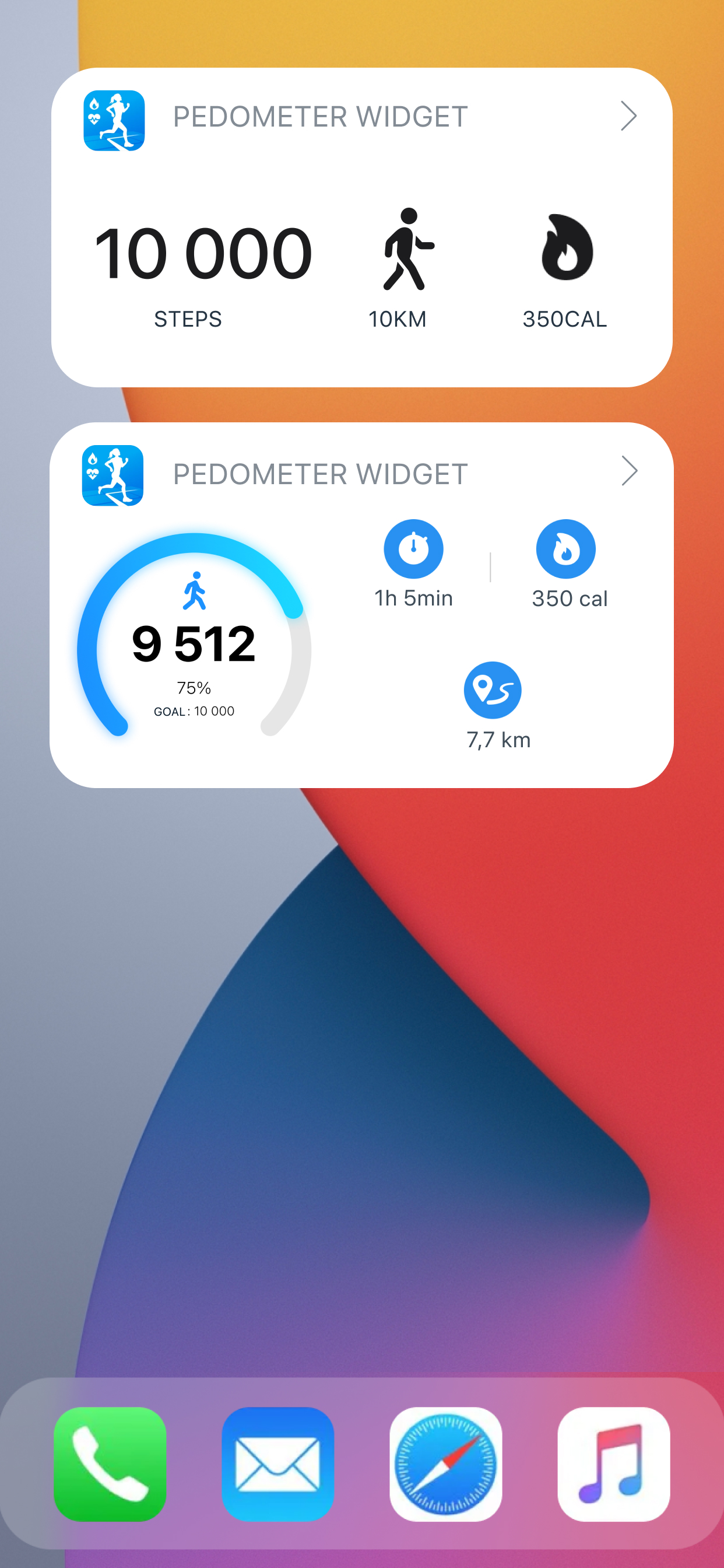 اسکرین شات 6 برنامه Pedometer - Run & Step Counter