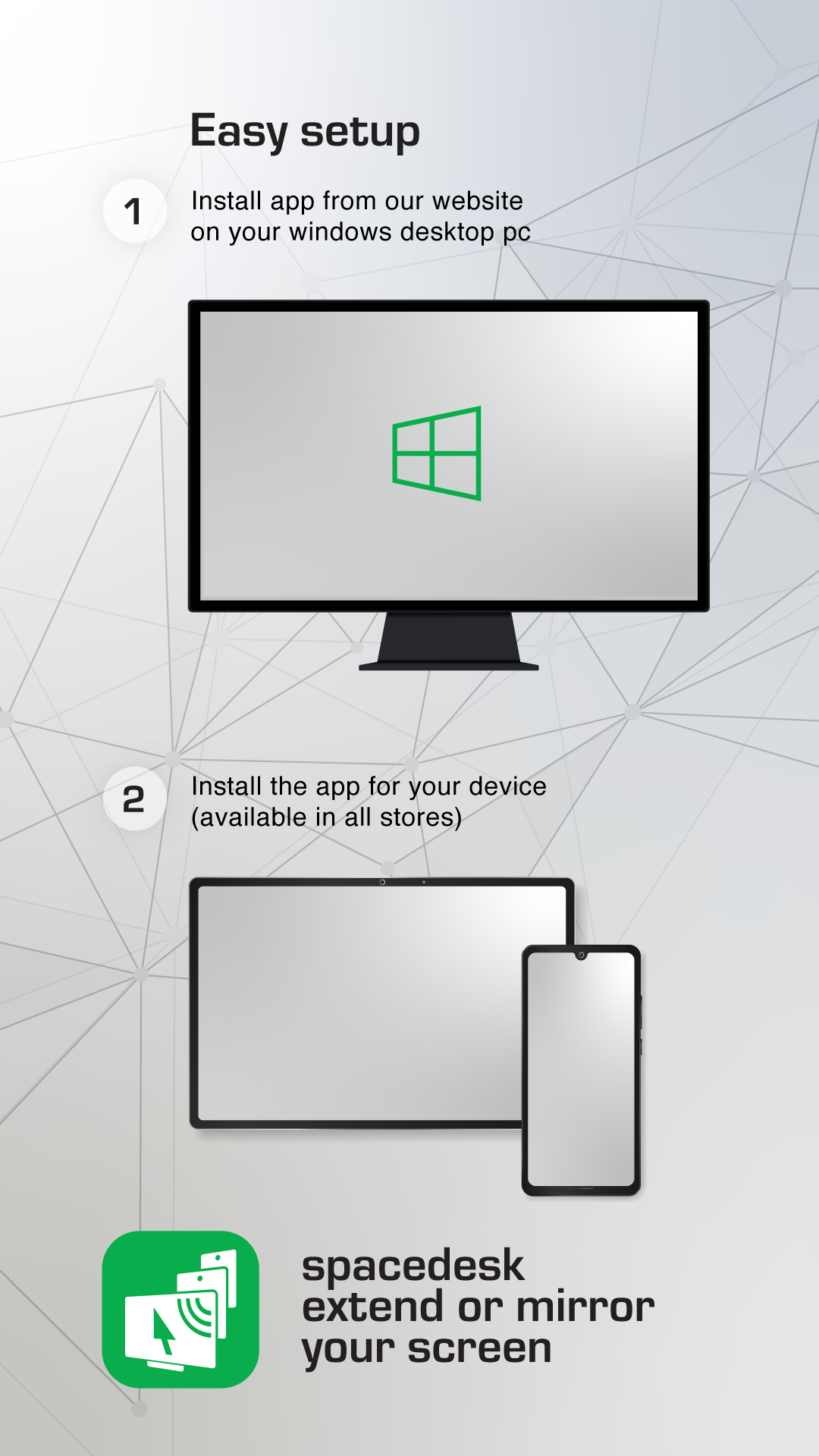 اسکرین شات 3 برنامه spacedesk - USB Display for PC