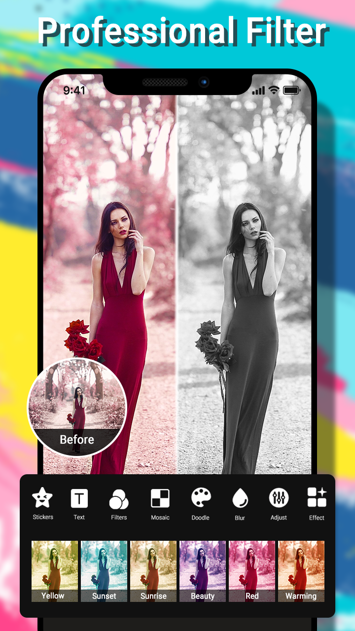 اسکرین شات 2 برنامه Photo Editor:Pic Collage Maker