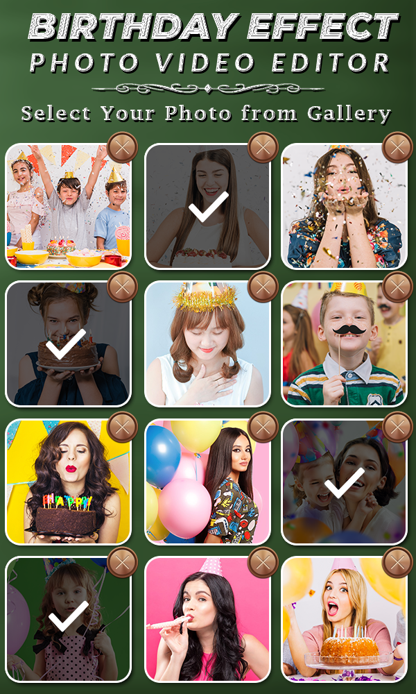 اسکرین شات 1 برنامه Birthday Photo Effect Video