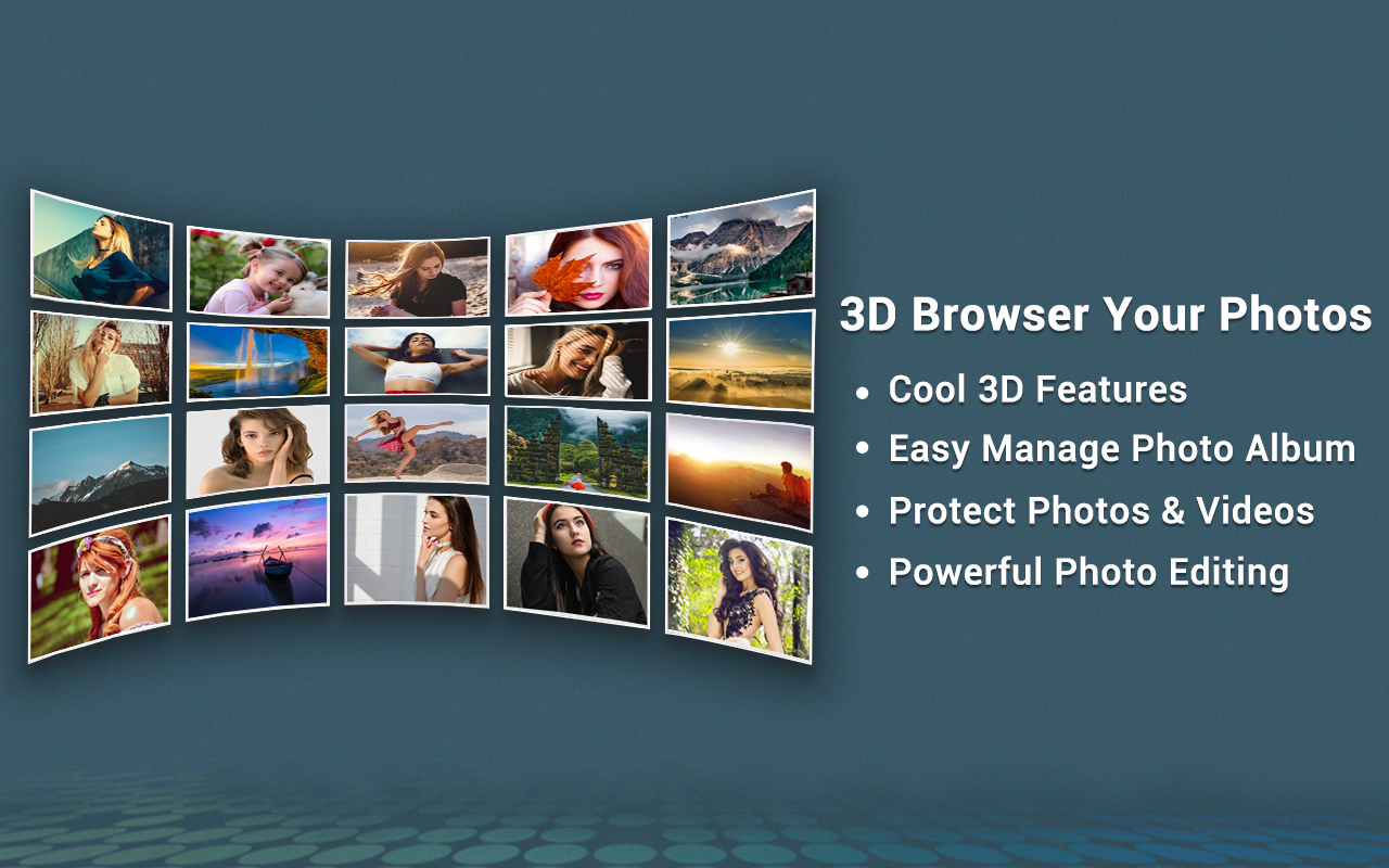 اسکرین شات 1 برنامه Photo Gallery 3D & Album Vault