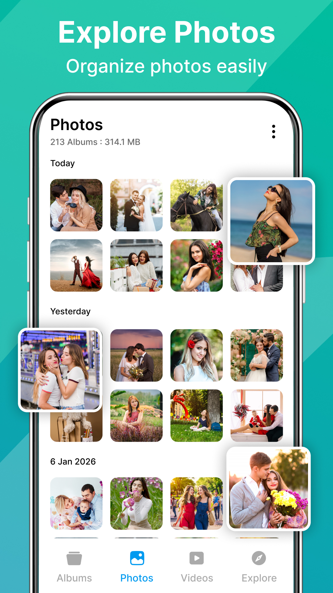 اسکرین شات 2 برنامه Gallery: Photo & Video Manager