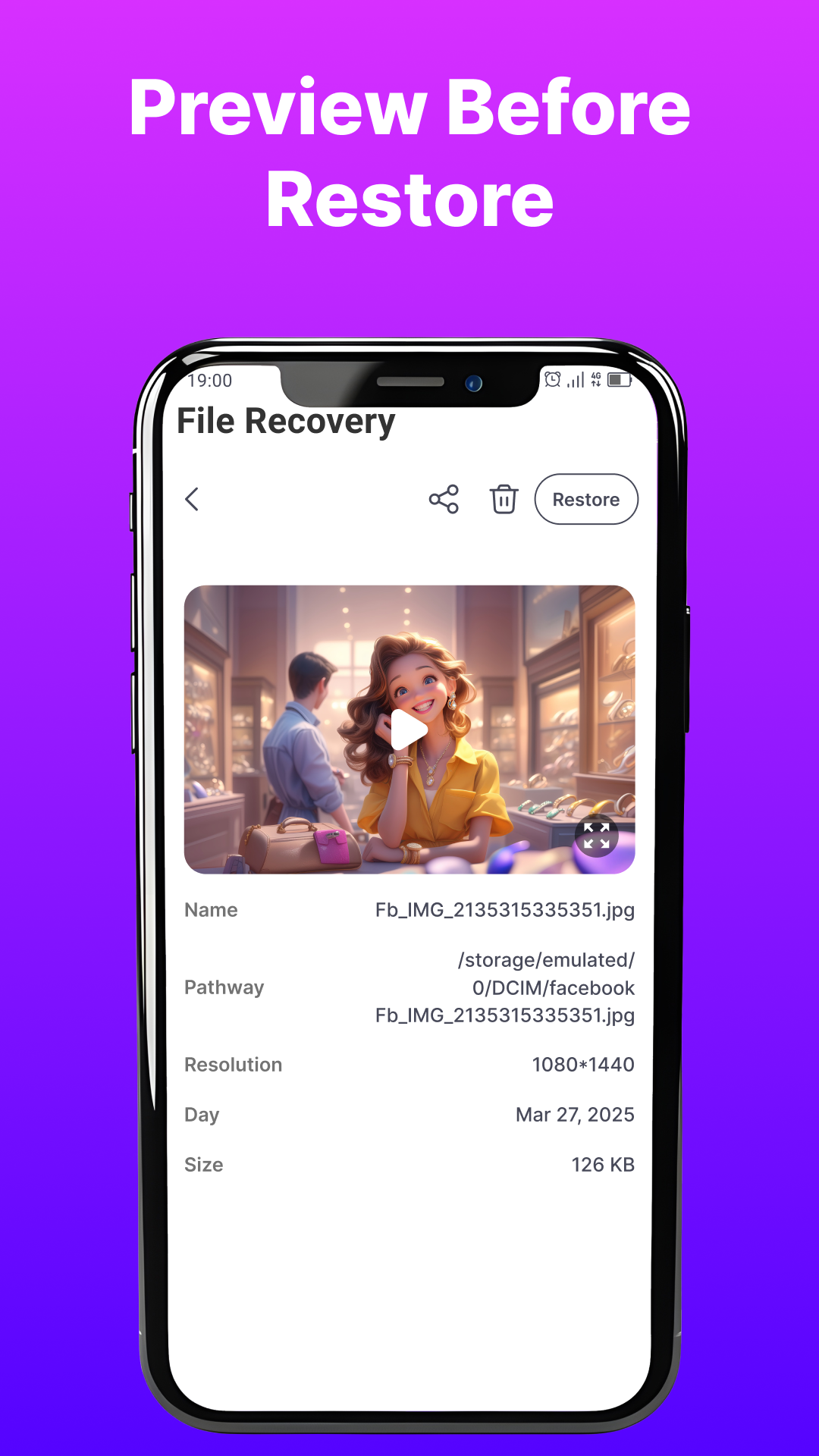 اسکرین شات 6 برنامه Photo Recovery, All Restore