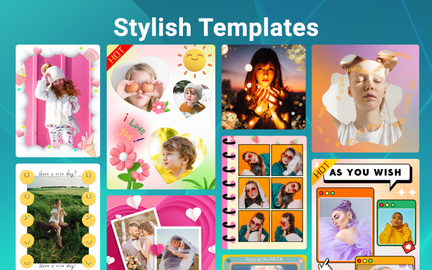 اسکرین شات 2 برنامه Photo Collage Maker: AI Editor
