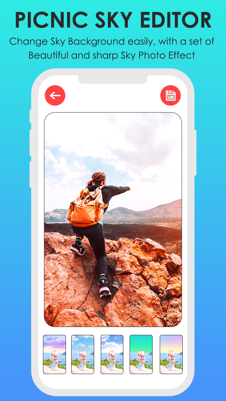 اسکرین شات 1 برنامه PicNic Sky Photo Filter Editor