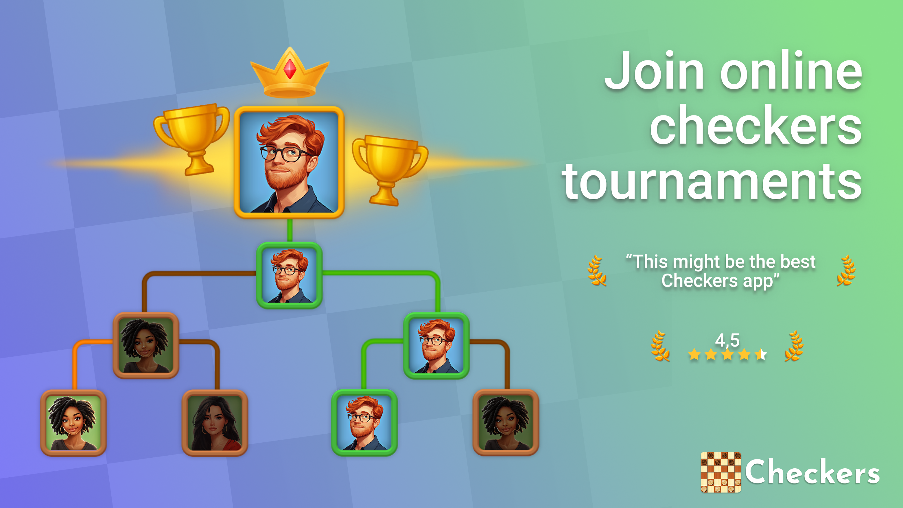 اسکرین شات 3 بازی Checkers Online