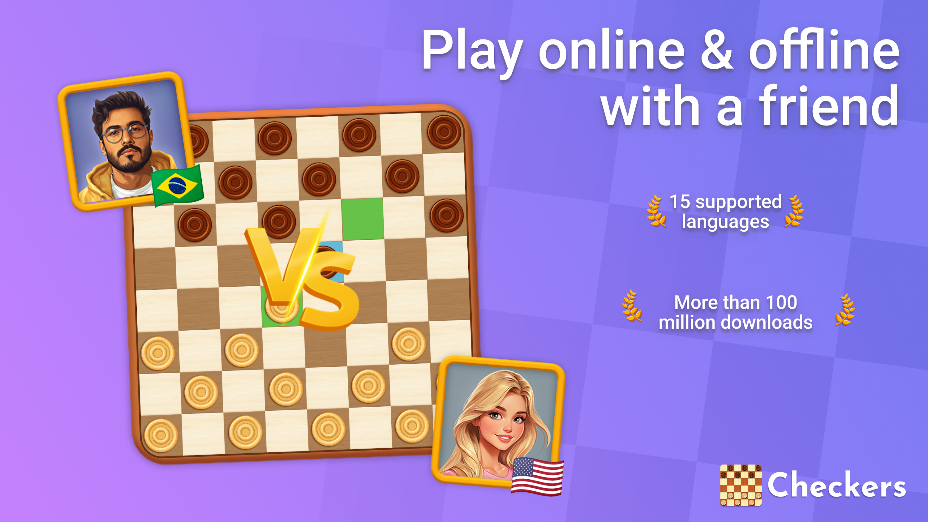 اسکرین شات 2 بازی Checkers Online