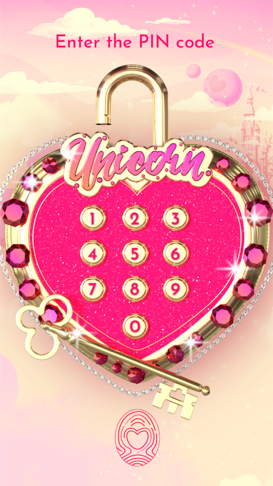 اسکرین شات 2 برنامه Unicorn Diary (lock - PIN)
