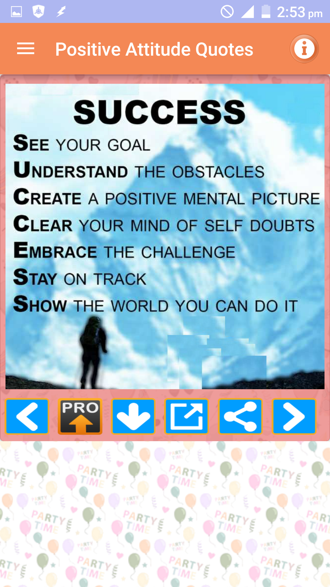 اسکرین شات 4 برنامه Positive Thinking Status Pics