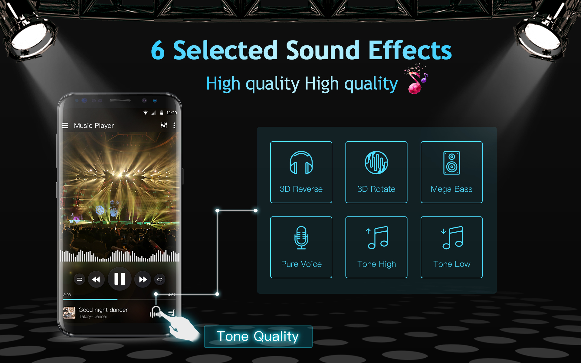 اسکرین شات 1 برنامه Music Player - Audio Player