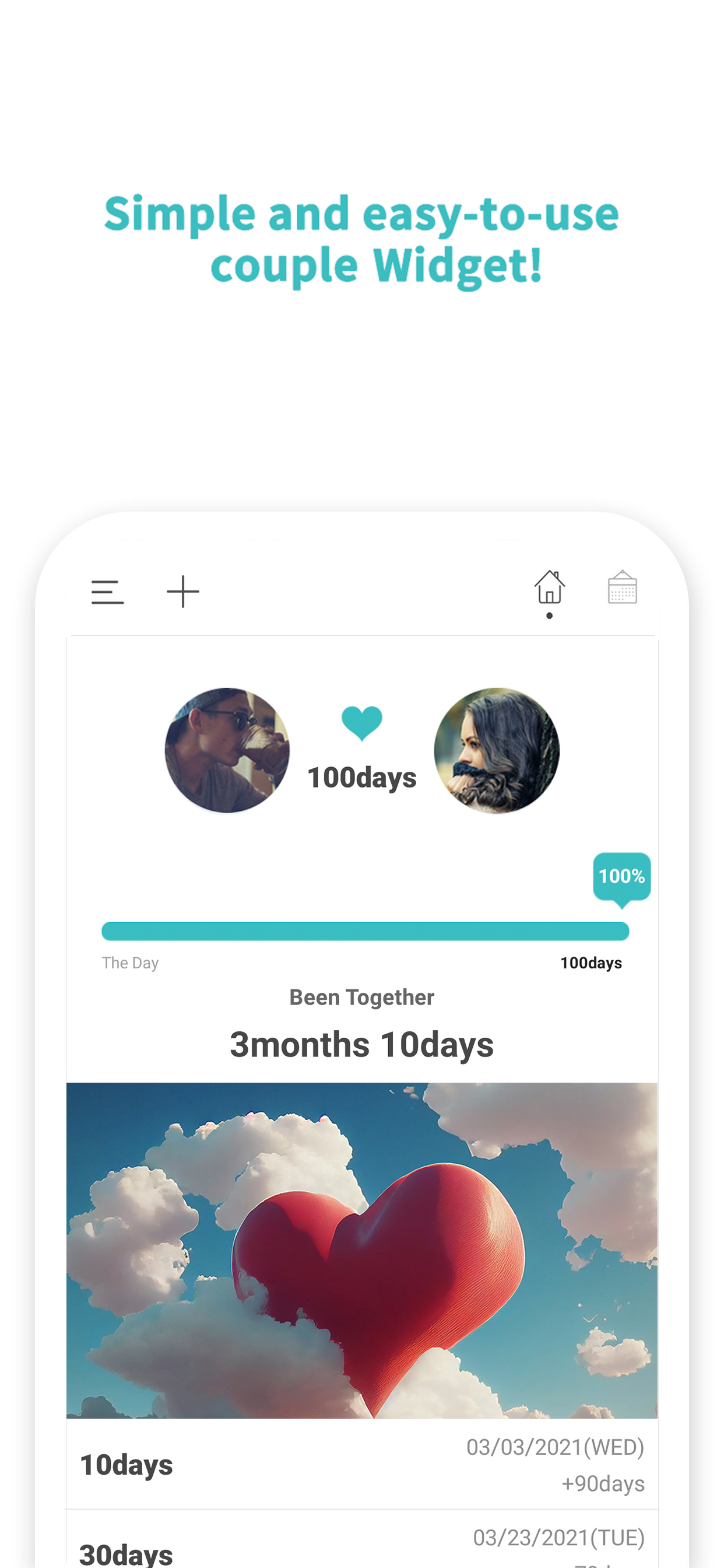 اسکرین شات 6 برنامه Couple Widget : Love Countdown