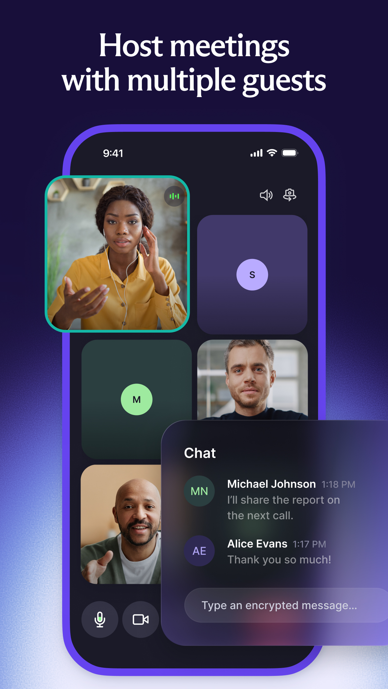 اسکرین شات 4 برنامه Proton Meet: Secure Meetings